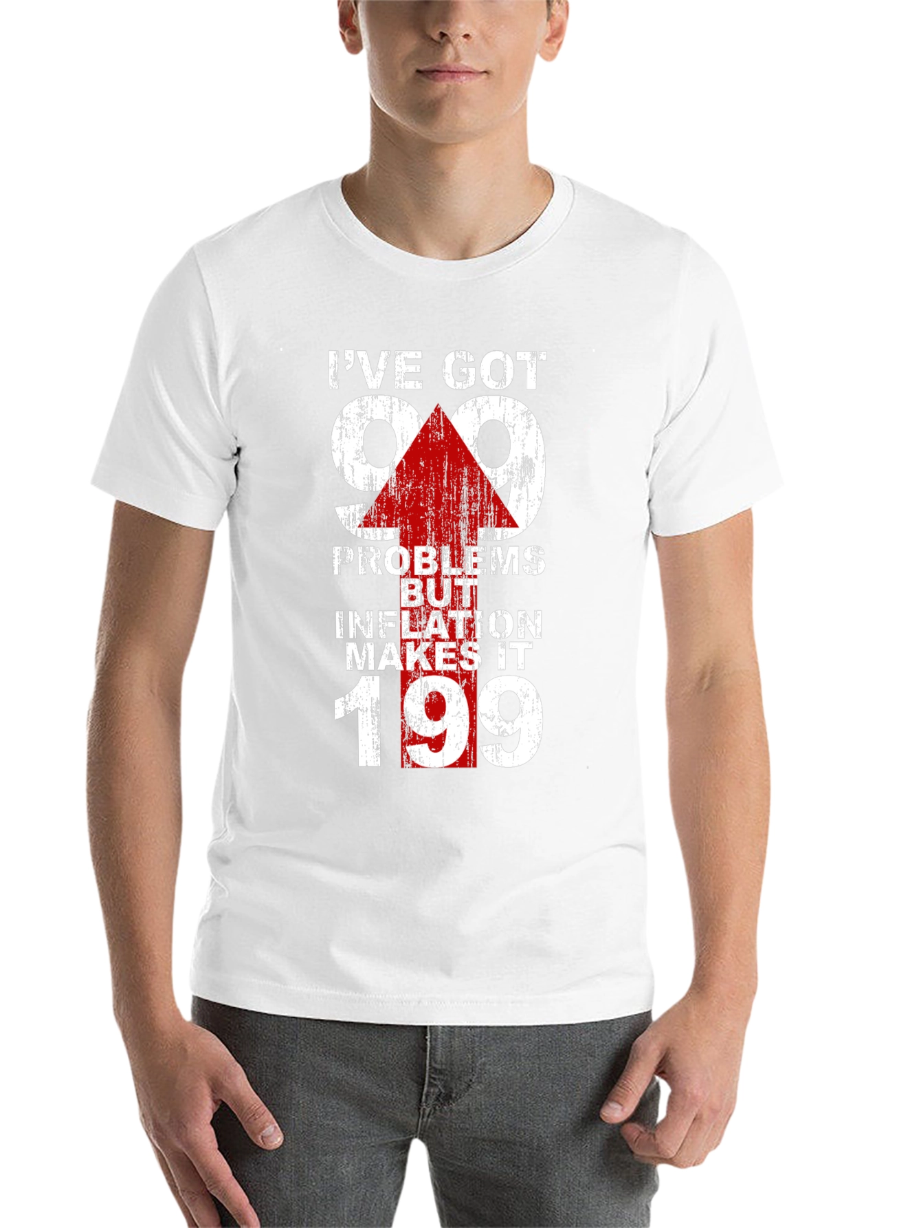 Black Inflation Humor T-Shirt - 99 Problems view 14