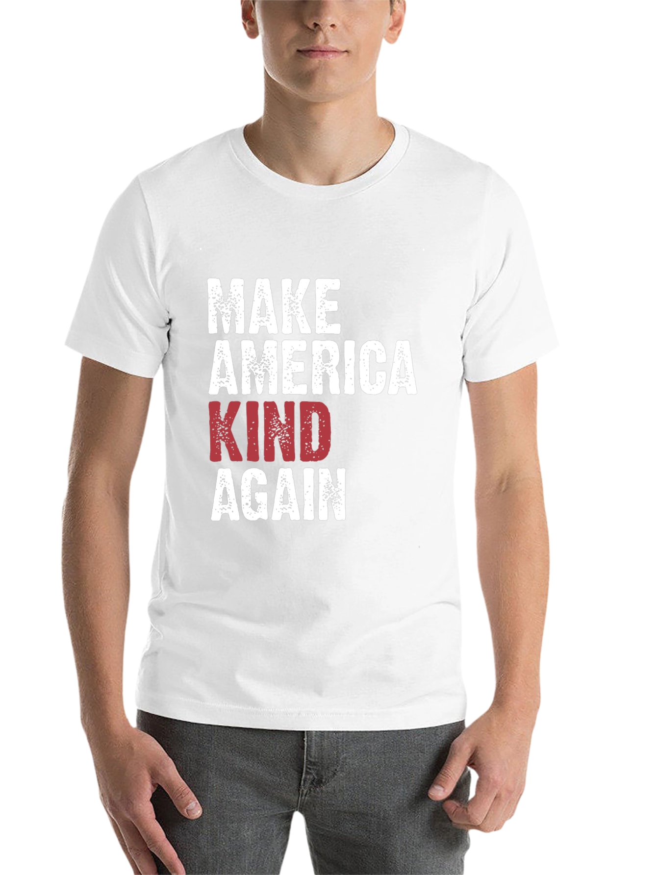 Black Make America Kind Again Black Graphic T-Shirt view 14