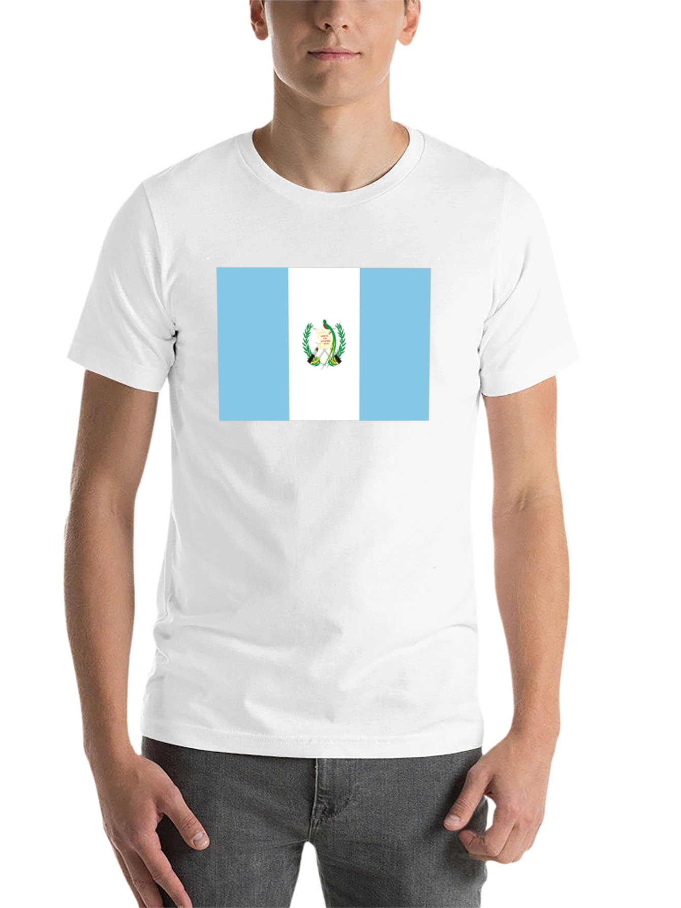 Black Guatemala Flag T-Shirt - Black Tee view 14