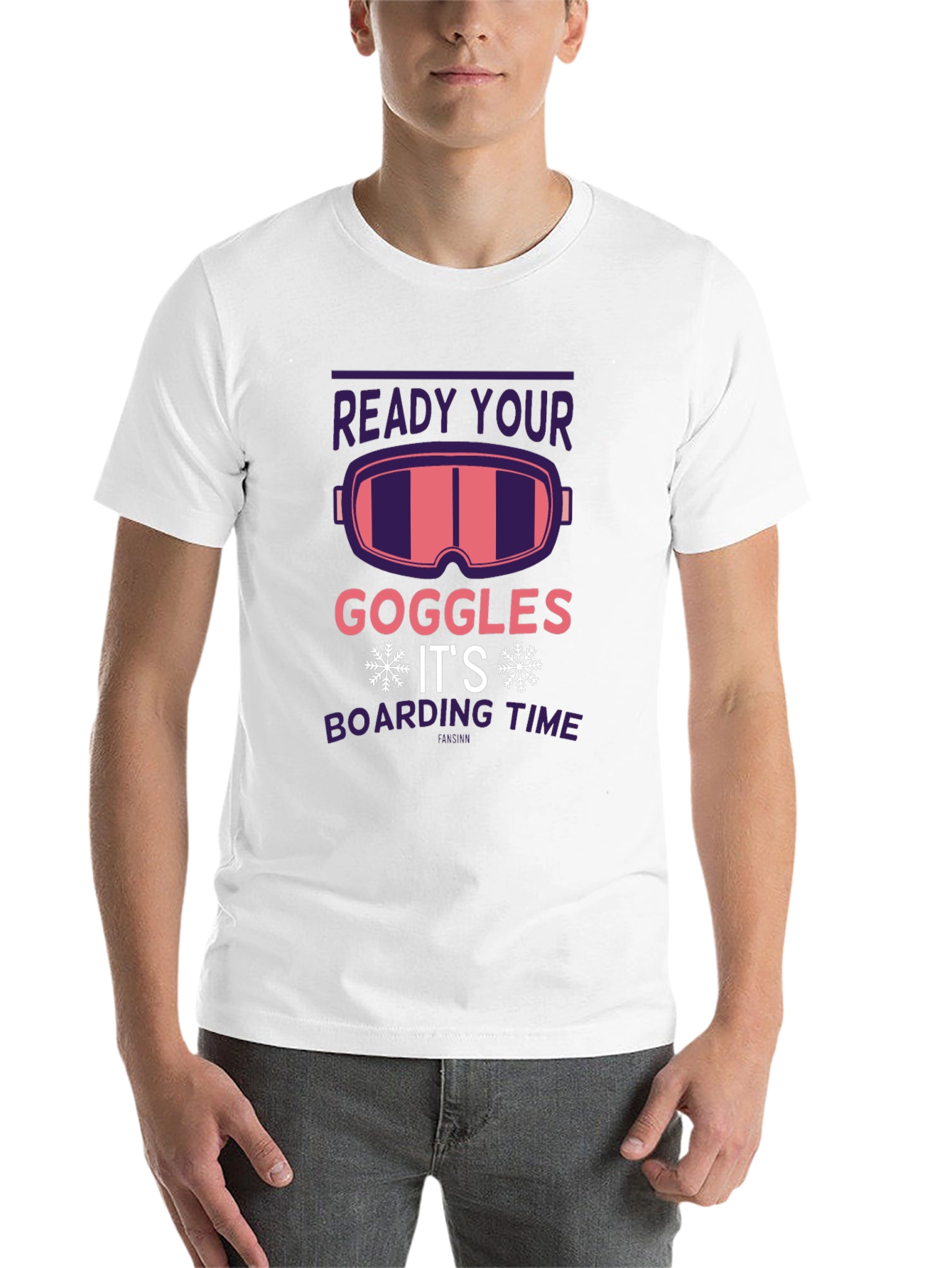 Black Ready Your Goggles Ski/Snowboard T-Shirt view 14