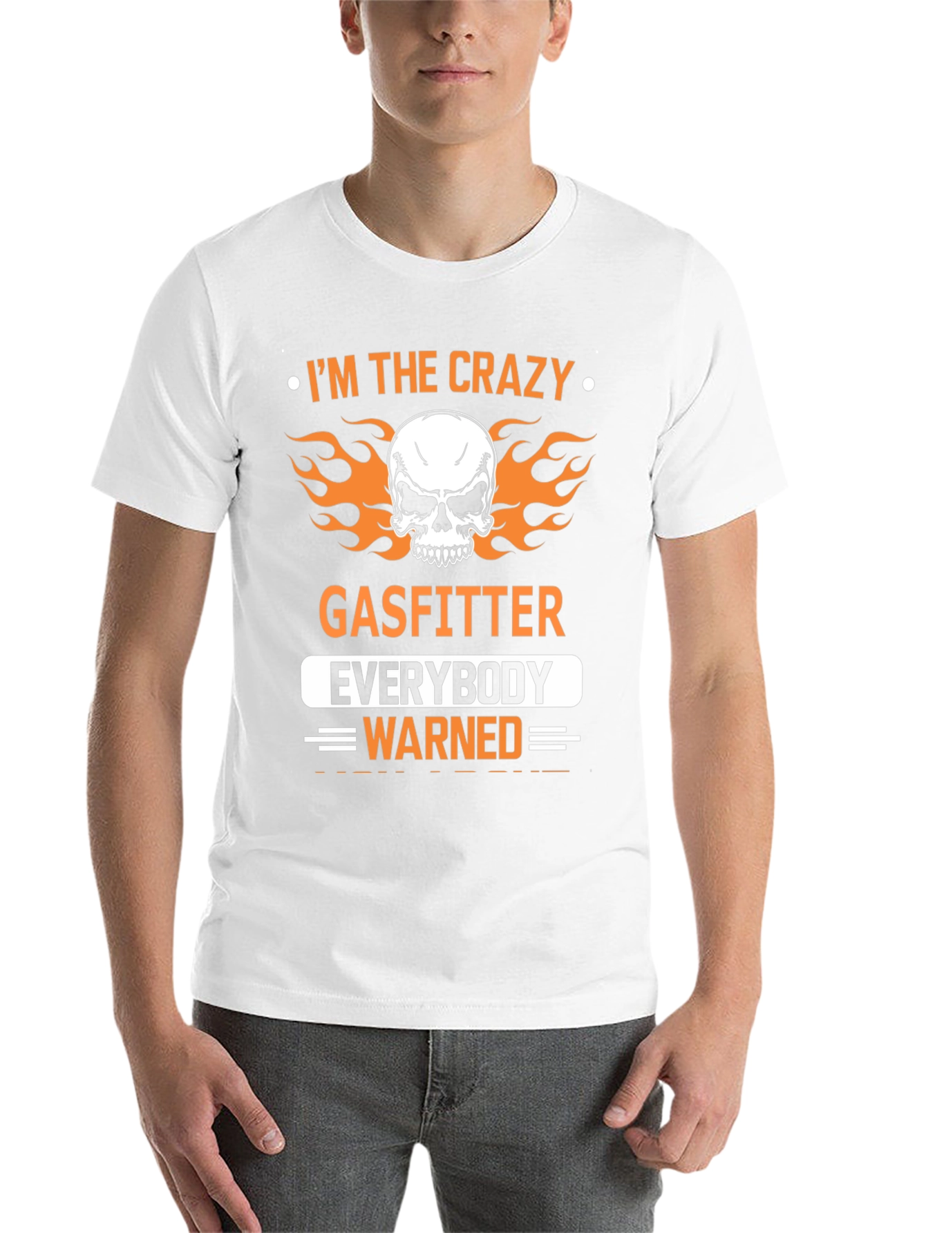Black Crazy Gasfitter Skull Graphic T-Shirt view 14