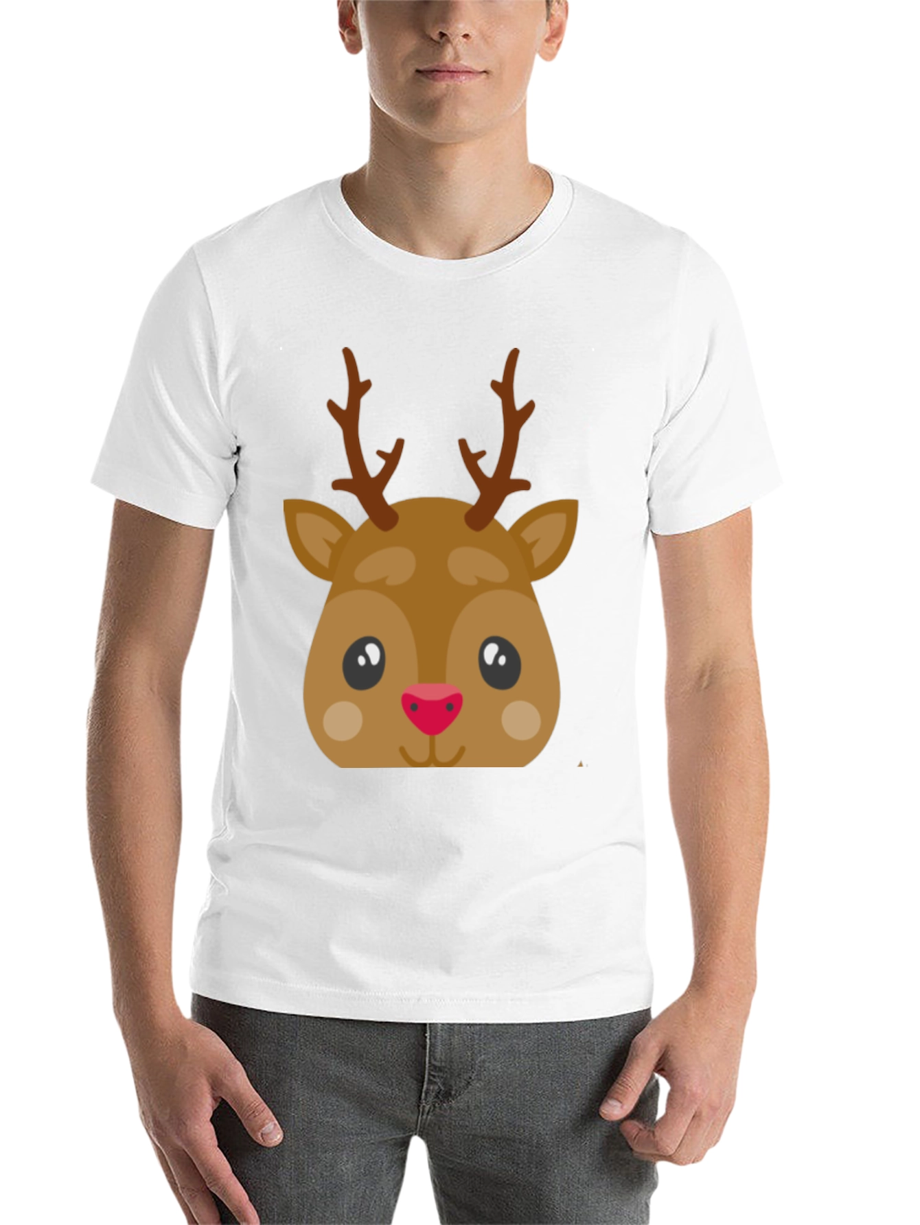 Black Festive Reindeer Graphic Tee - Holiday Fun! view 14