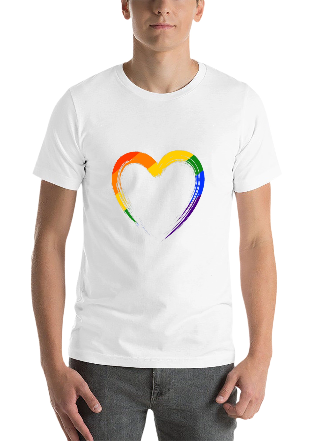 Black Pride Heart T-Shirt - Rainbow Love view 14
