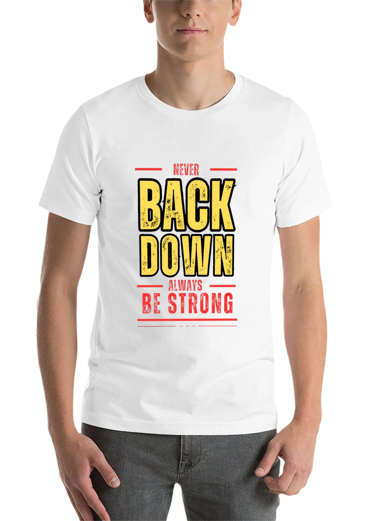 Black Never Back Down Black Graphic Tee view 14