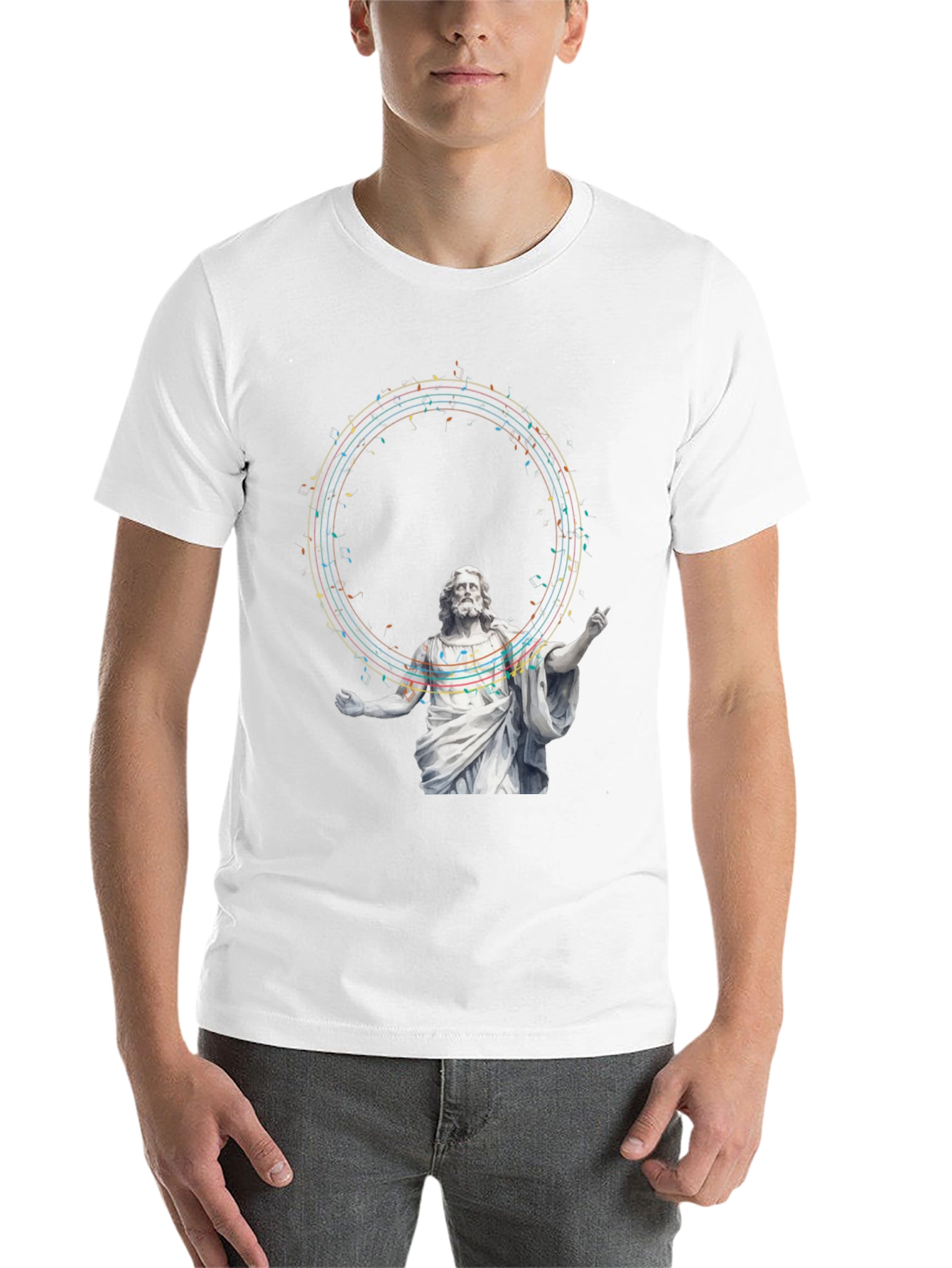 Black Musical Jesus Graphic Tee - Black Cotton T-Shirt view 14