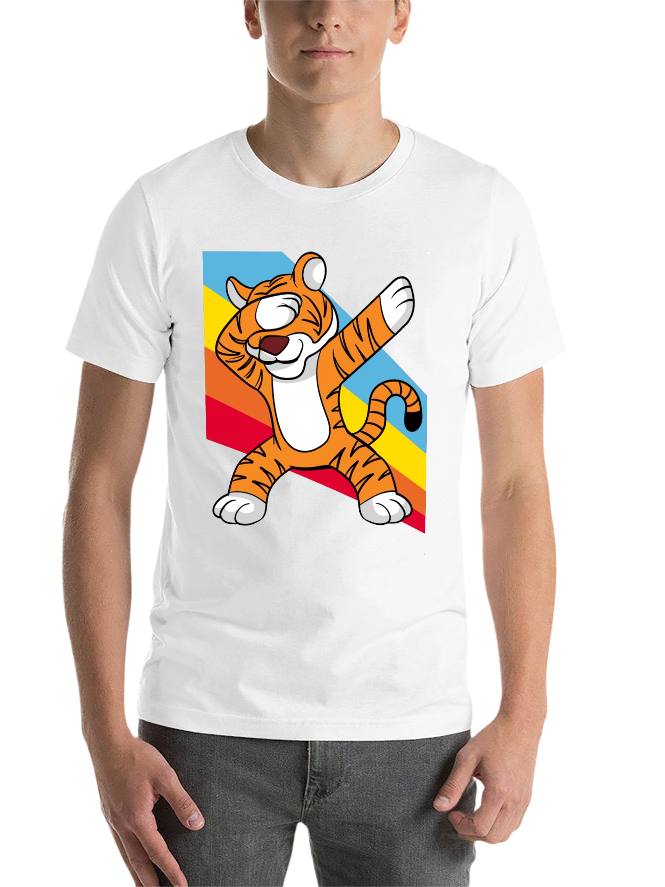 Black Dabbing Tiger Graphic Tee - Fun & Unique Design view 14