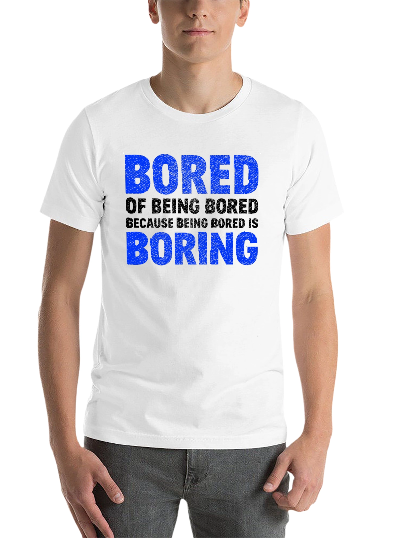Black Bored of Being Bored T-Shirt view 14