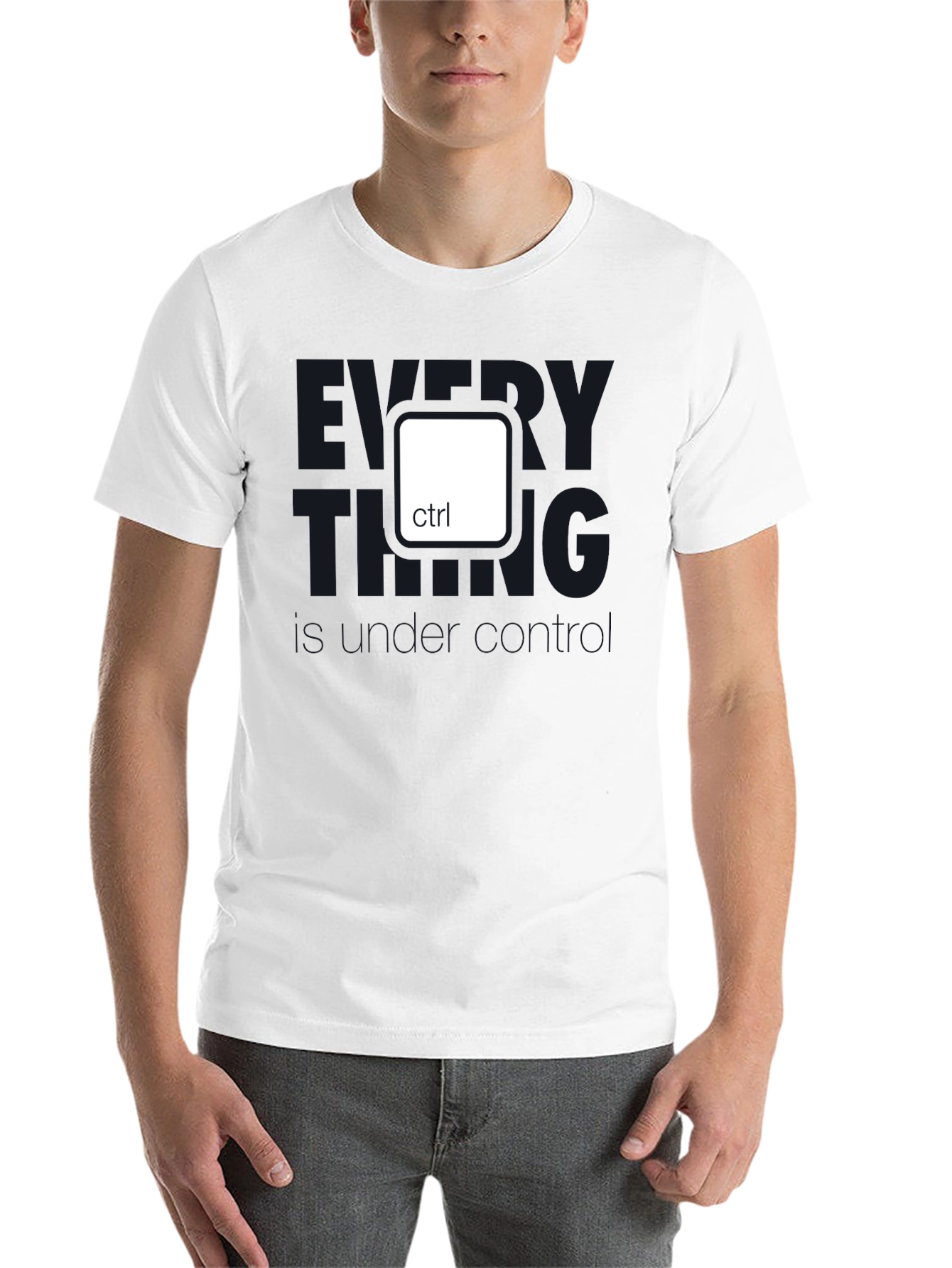 Black Control Key T-Shirt - Everything Under Control view 14