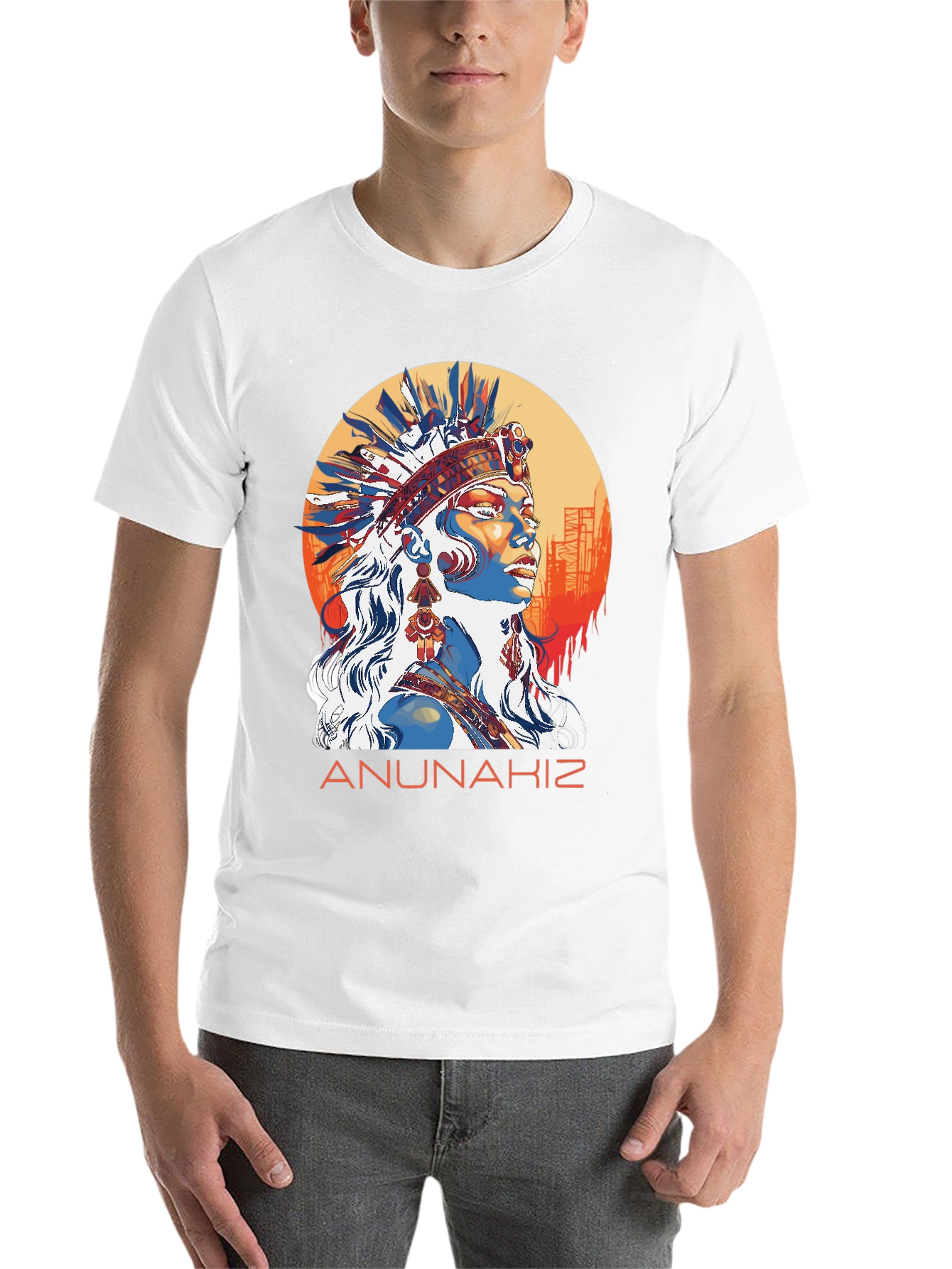 Black Anunnakiz Native American T-Shirt view 14