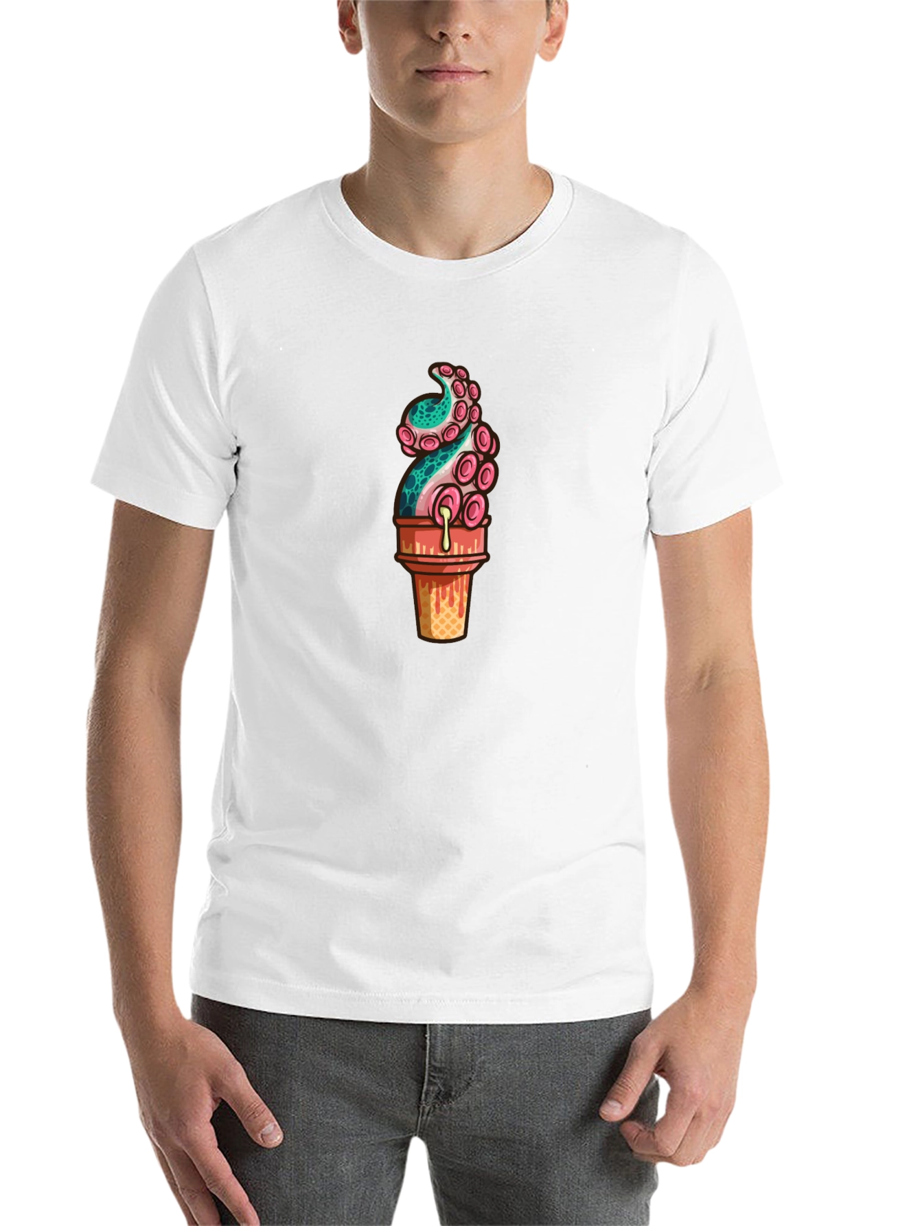 Black Octopus Ice Cream Graphic Tee view 14