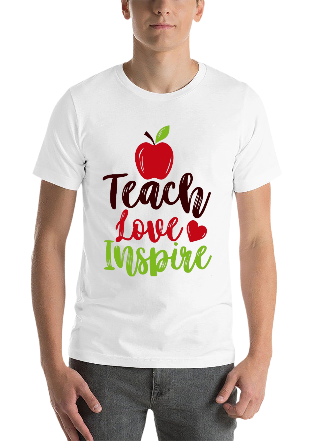Black Teach Love Inspire T-Shirt Teacher Appreciation Gift view 14