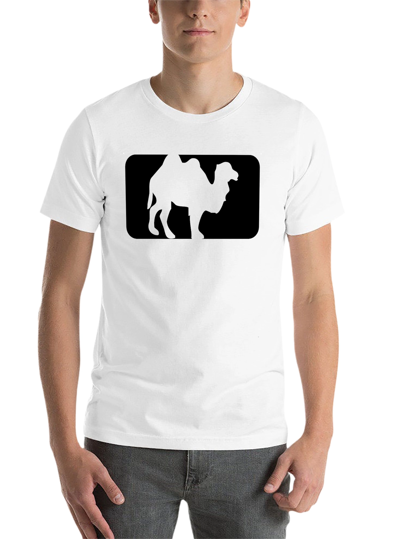 Black Camel Silhouette Graphic Tee - Soft Cotton Blend view 14