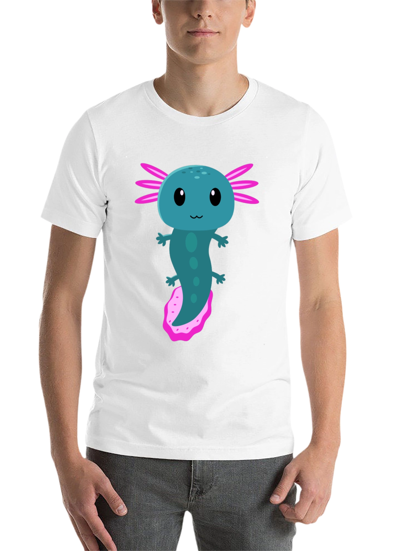 Black Axolotl Graphic Tee - Cute Amphibian T-Shirt view 14