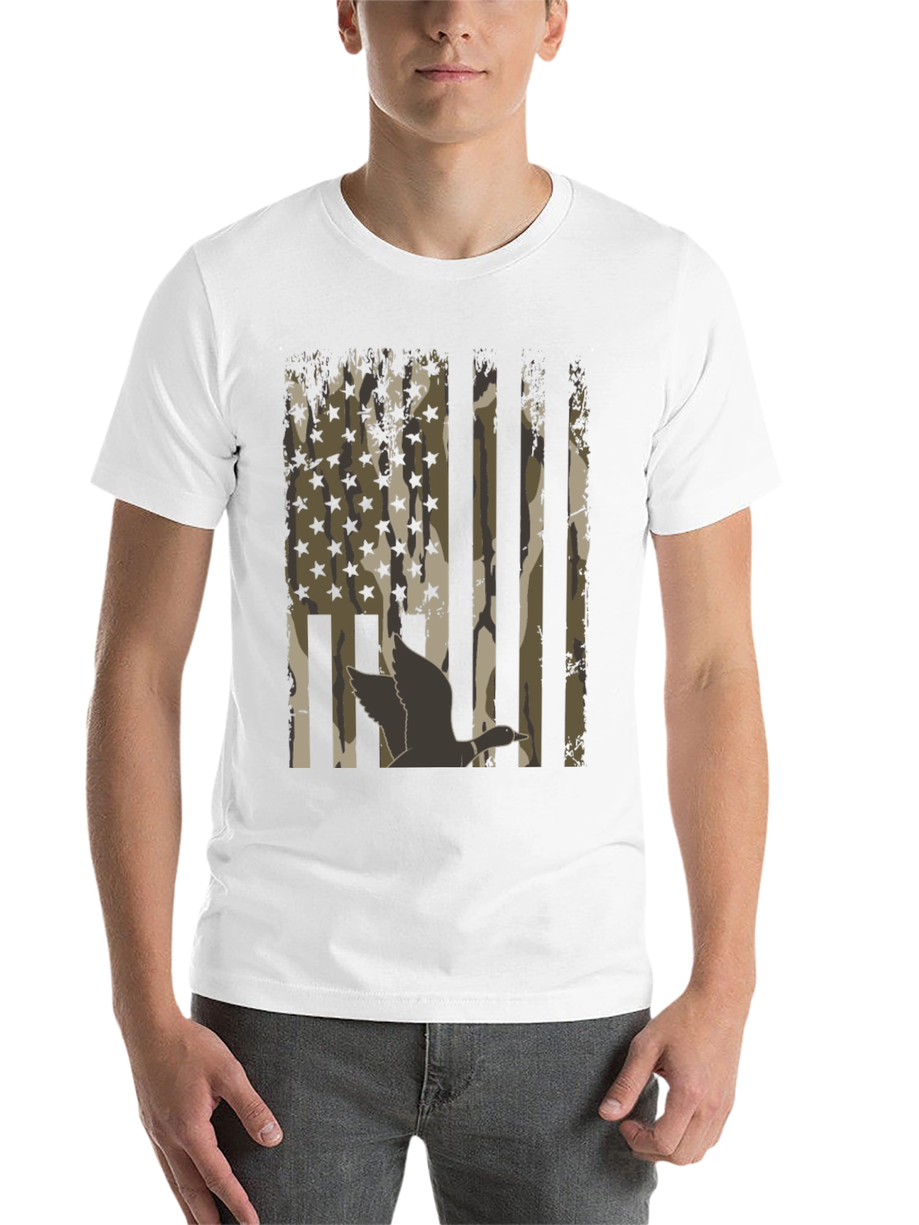 Black Duck Camo USA Flag T-Shirt view 14
