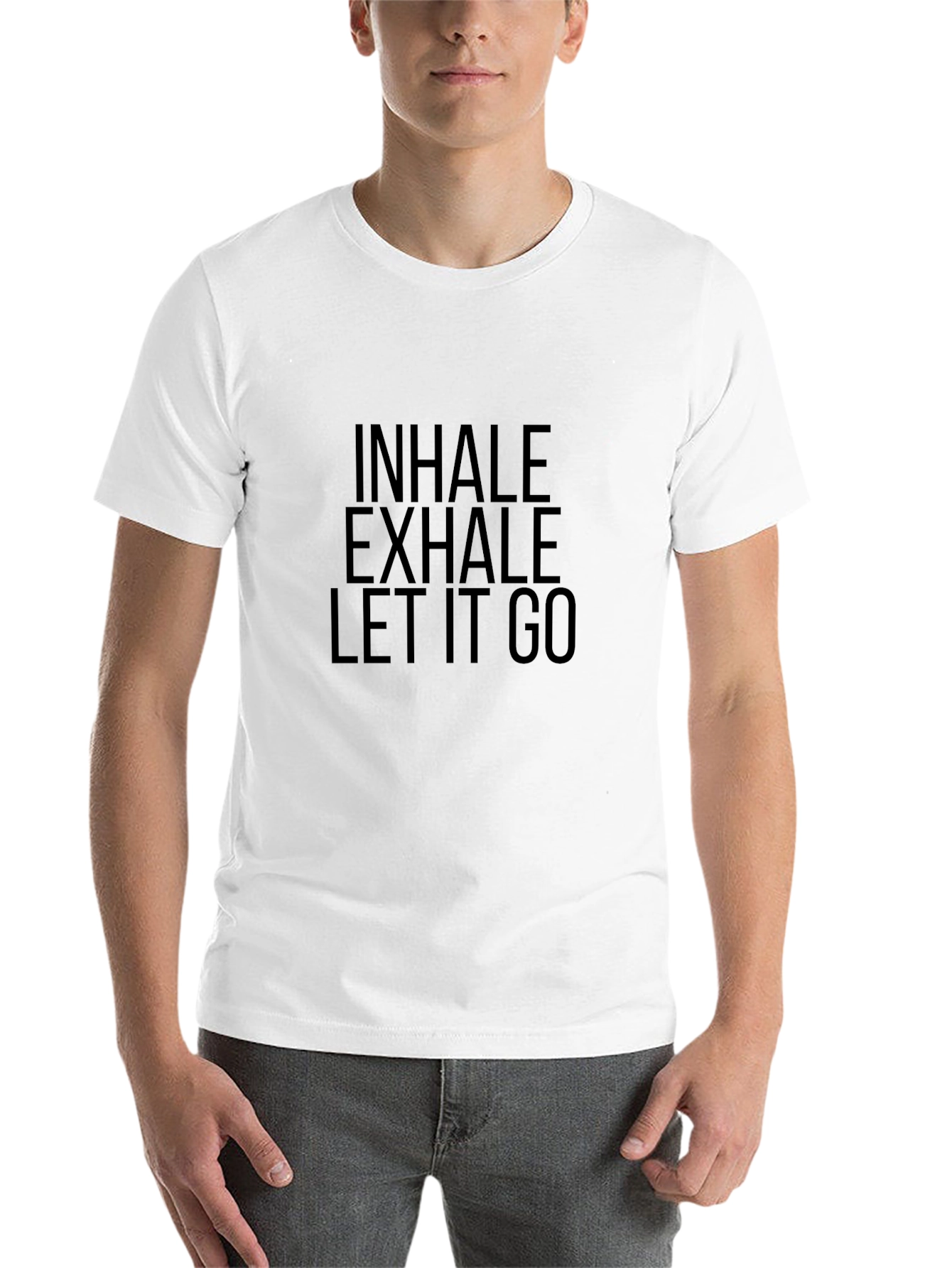 Black Inhale Exhale Let It Go T-Shirt view 14