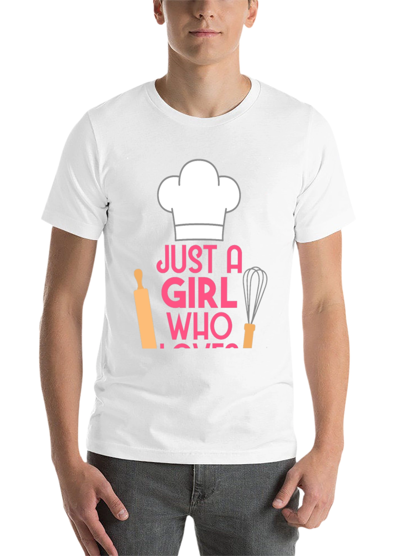 Black Just A Girl Who Loves Baking T-Shirt view 14