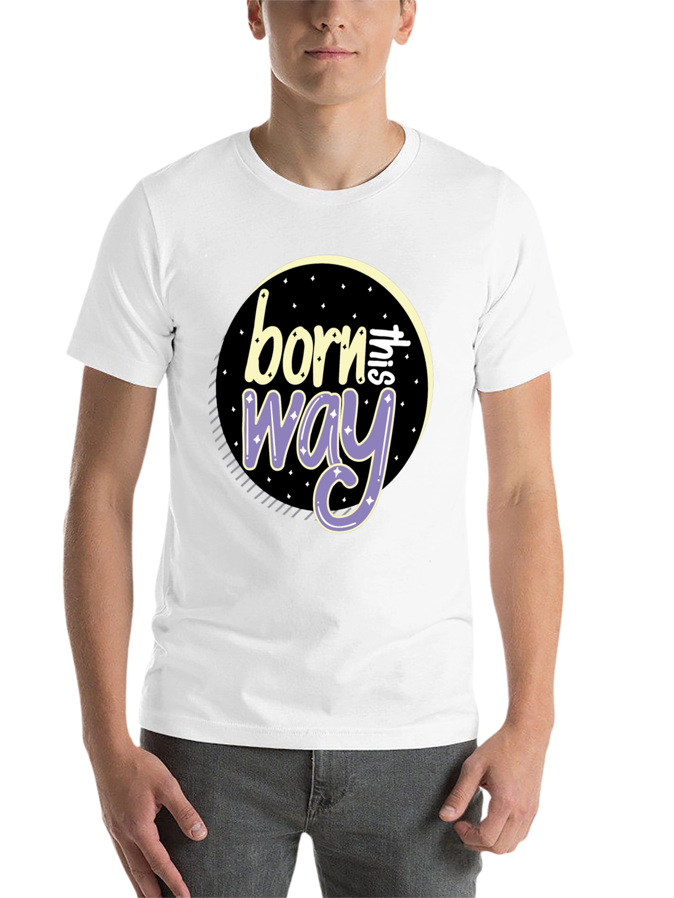 Black Born This Way Graphic Tee - Stylish Comfort view 14