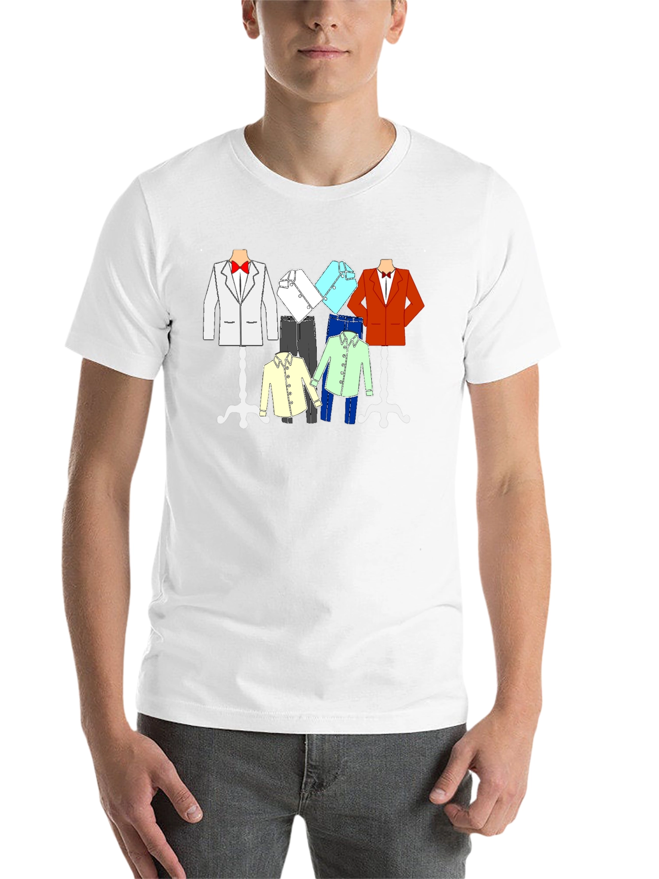 Black Stylish Clothing Rack Graphic T-Shirt view 14