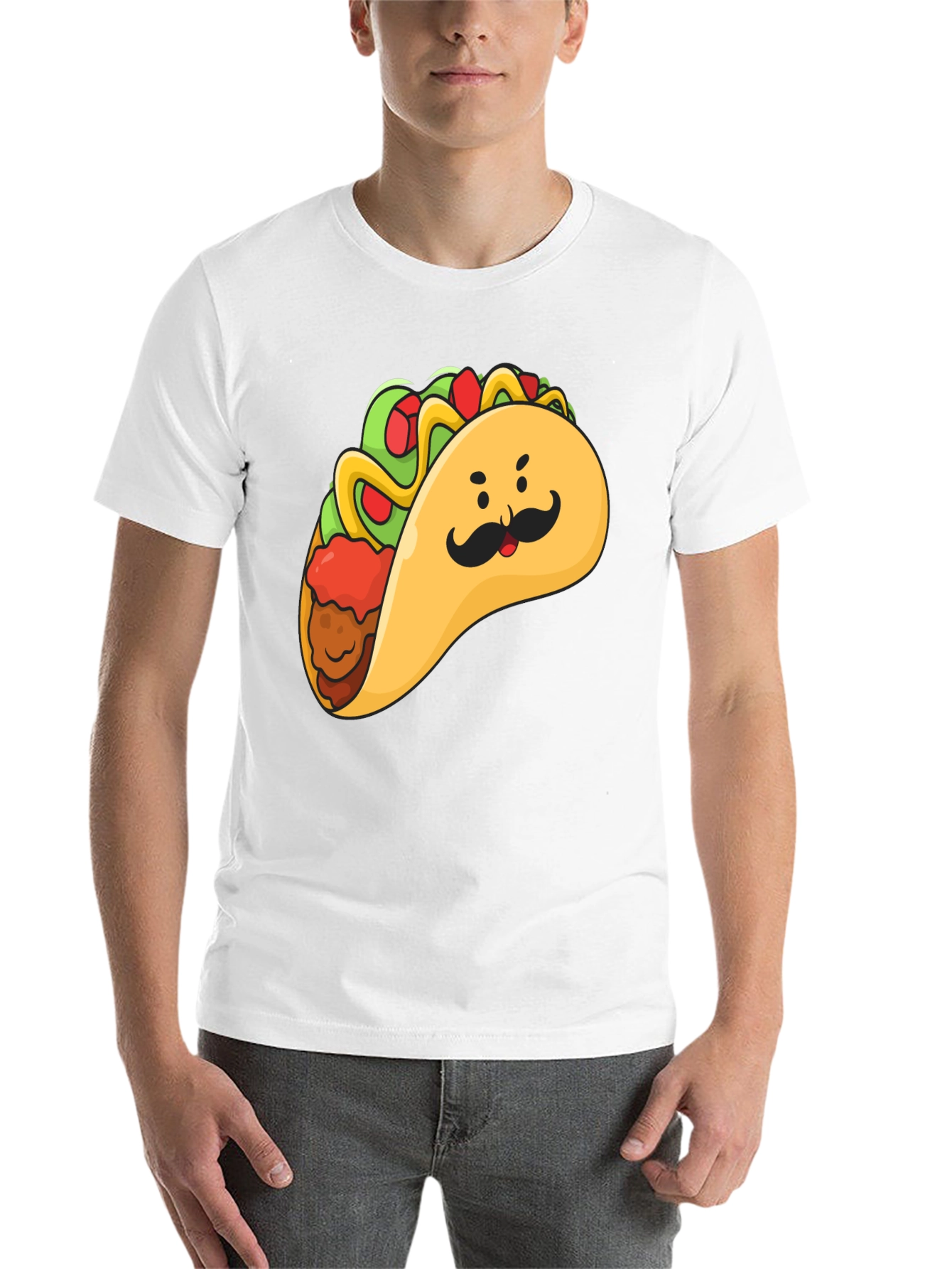 Black Taco Man Graphic Tee - Funny Foodie T-Shirt view 14
