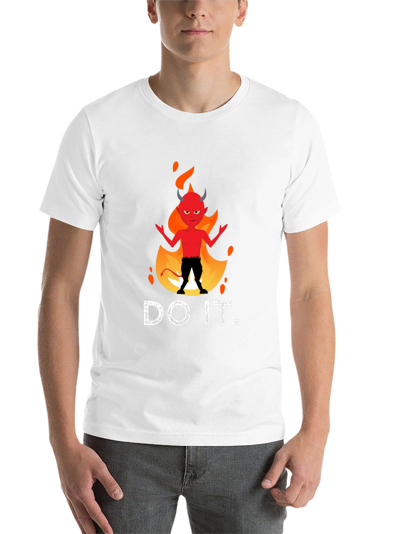 Black Do It Devil T-Shirt - Funny Graphic Tee view 14