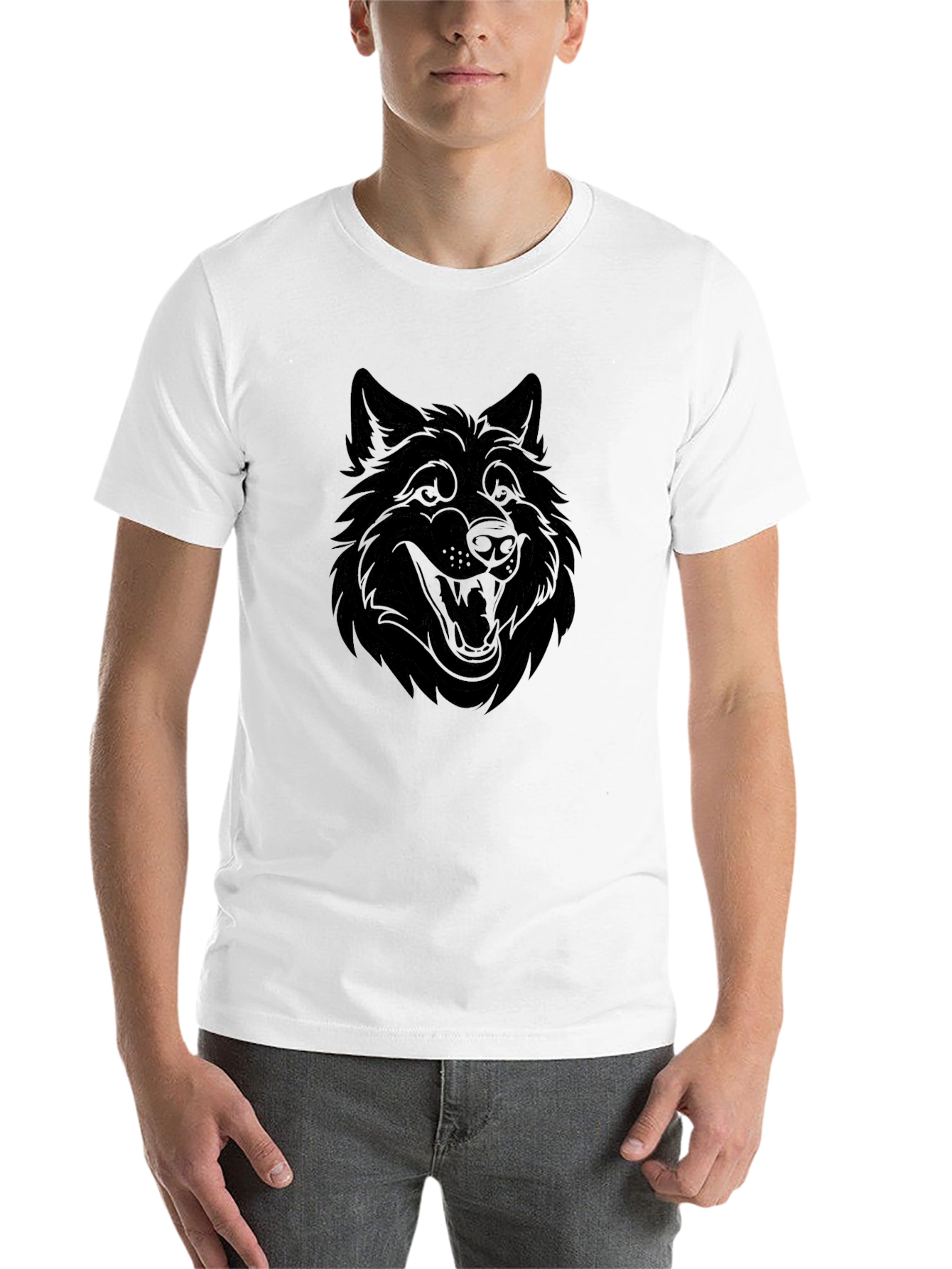 Wolf Graphic Black T-Shirt - 14