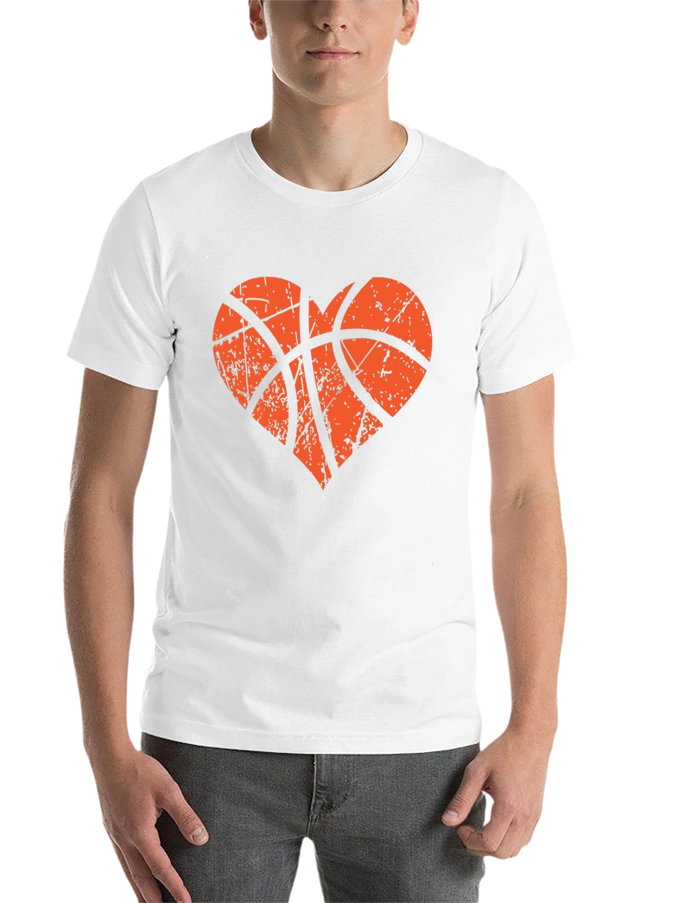 Black Basketball Heart Graphic Tee - Love the Game! view 14