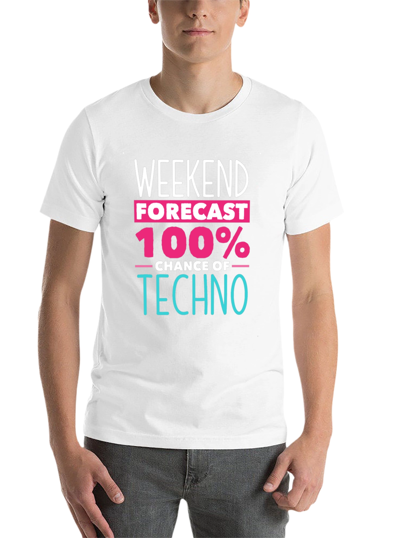 Black Weekend Forecast Techno Music T-Shirt view 14