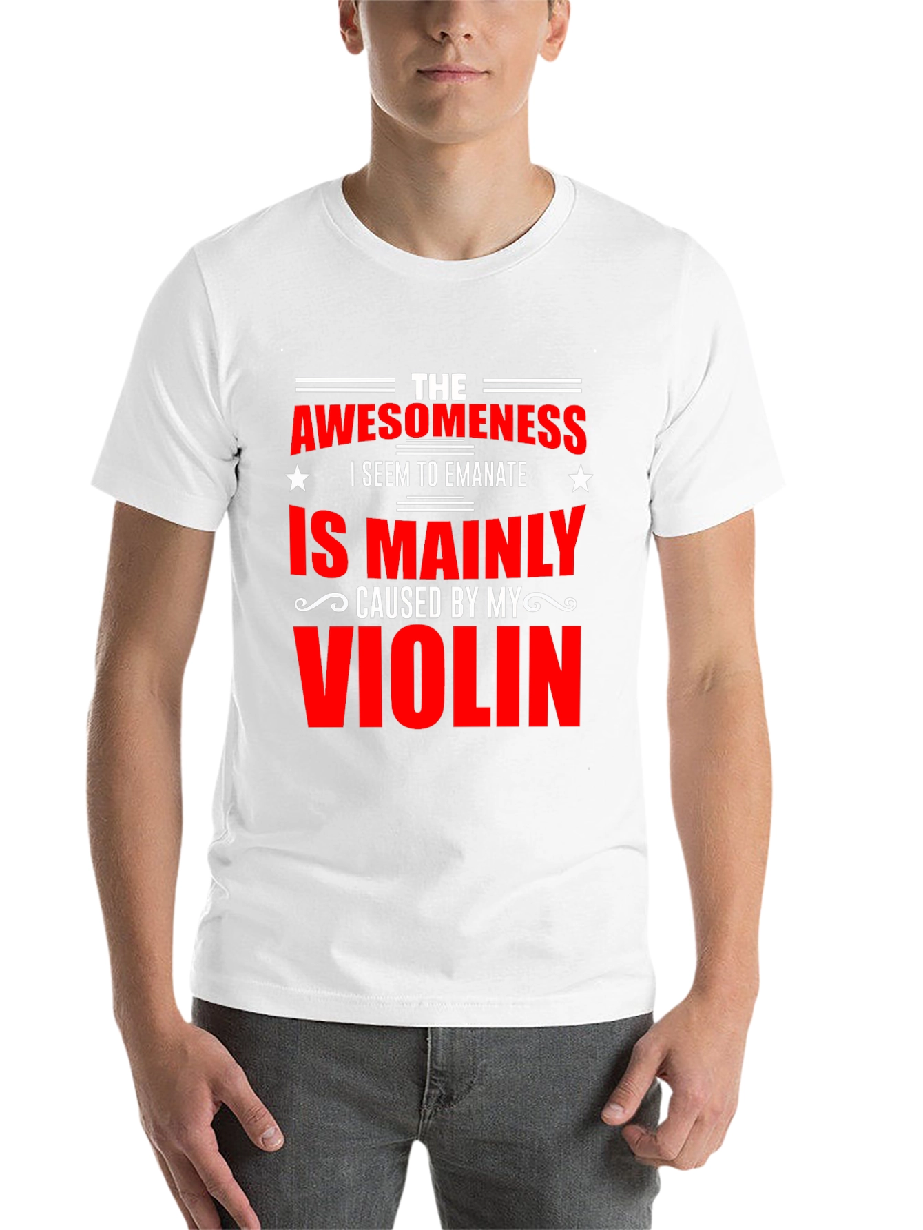 Black Awesomeness Violin T-Shirt view 14