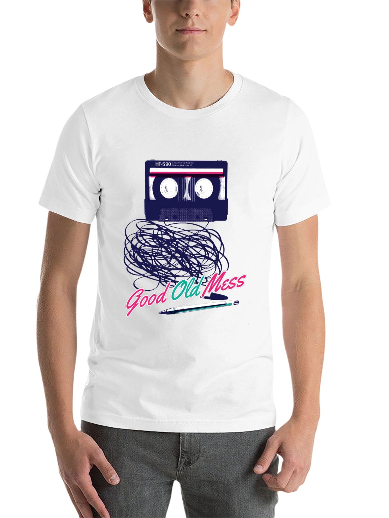 Black Retro Cassette Tape T-Shirt - Good Old Mess view 14