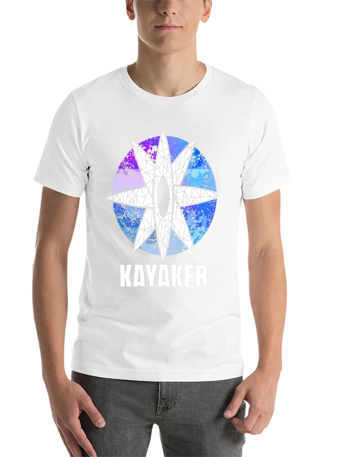 Black Kayaker Graphic T-Shirt - Unique Design view 14