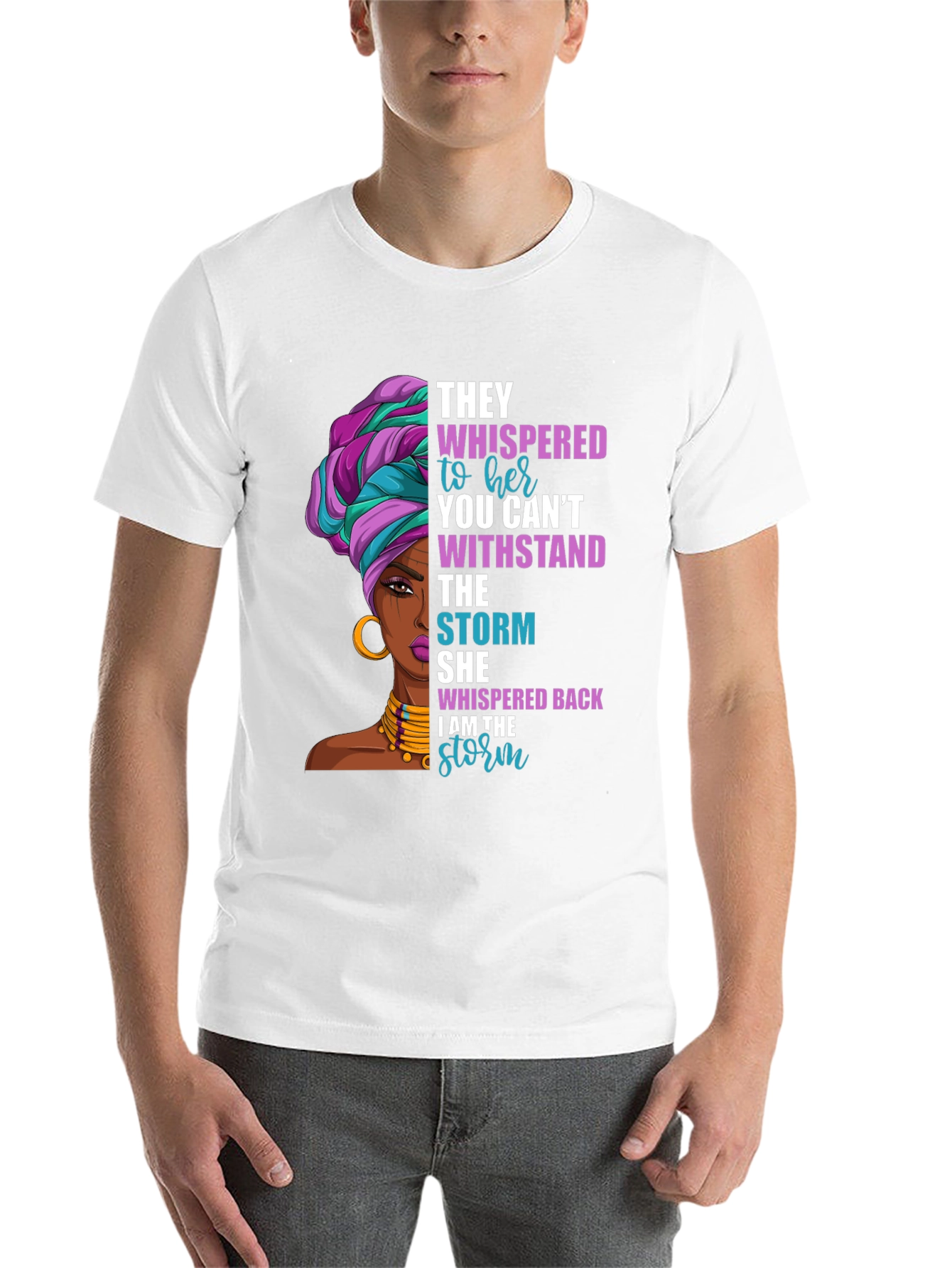 Black I Am The Storm T-Shirt view 14