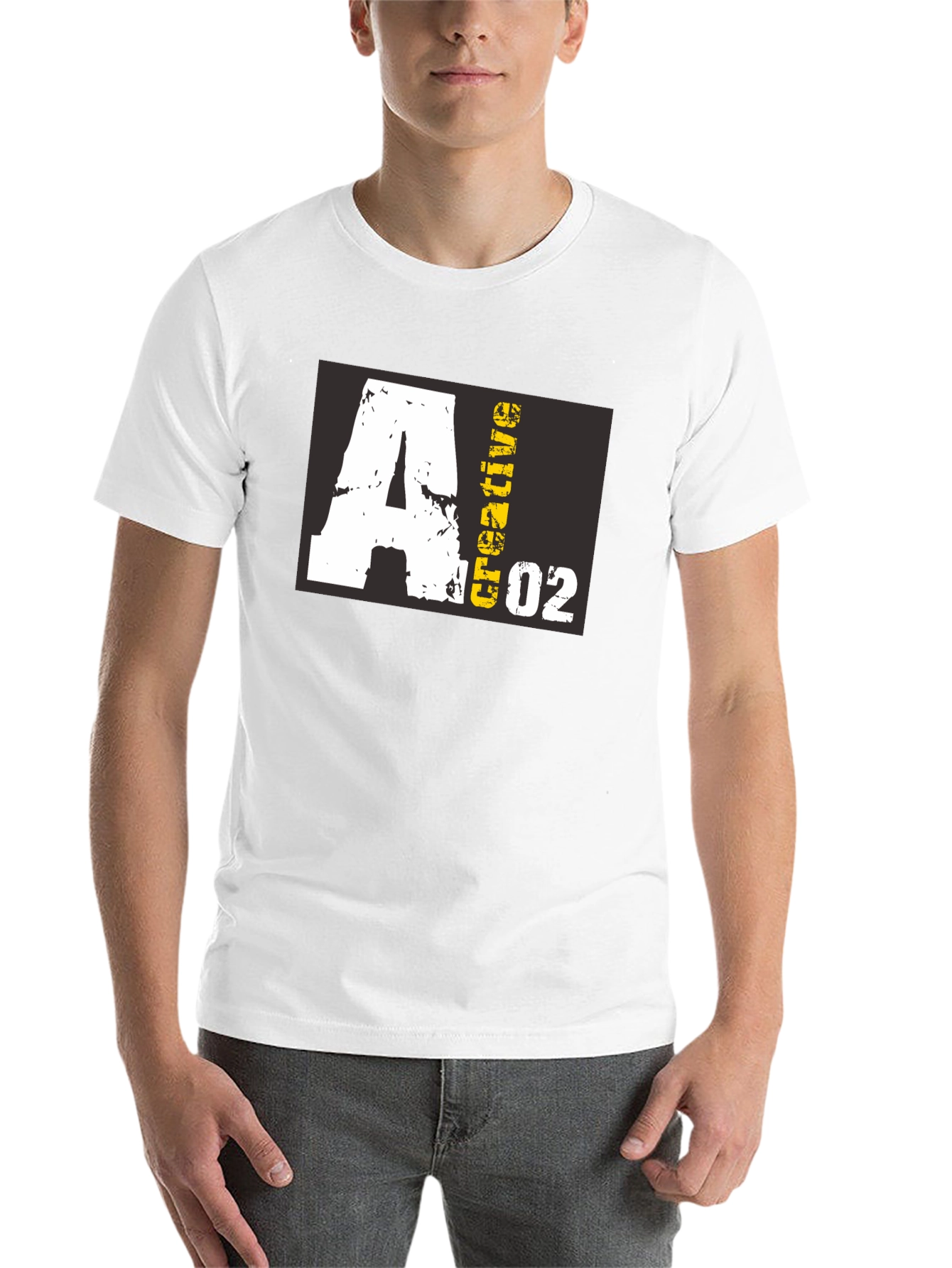 Black Creative Graphic Print Black T-Shirt view 14