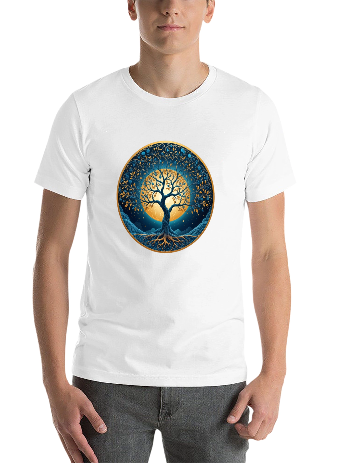 Black Tree of Life Black T-Shirt view 14