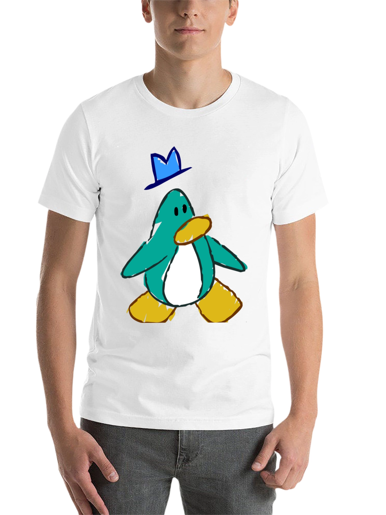 Black Penguin T-Shirt - Cartoon Perry the Platypus view 14