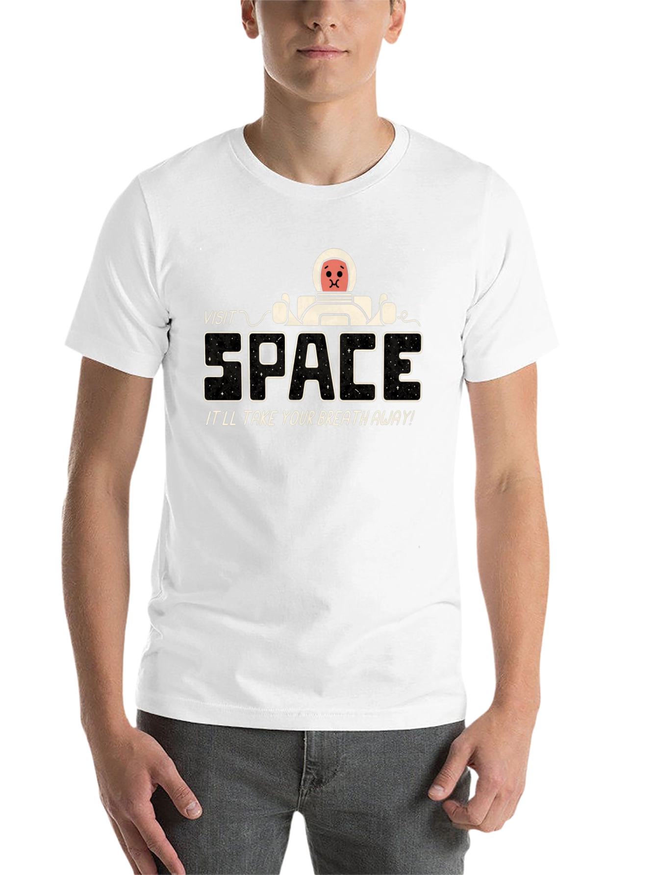 Black Visit Space T-Shirt - It'll Take Your Breath Away! view 14