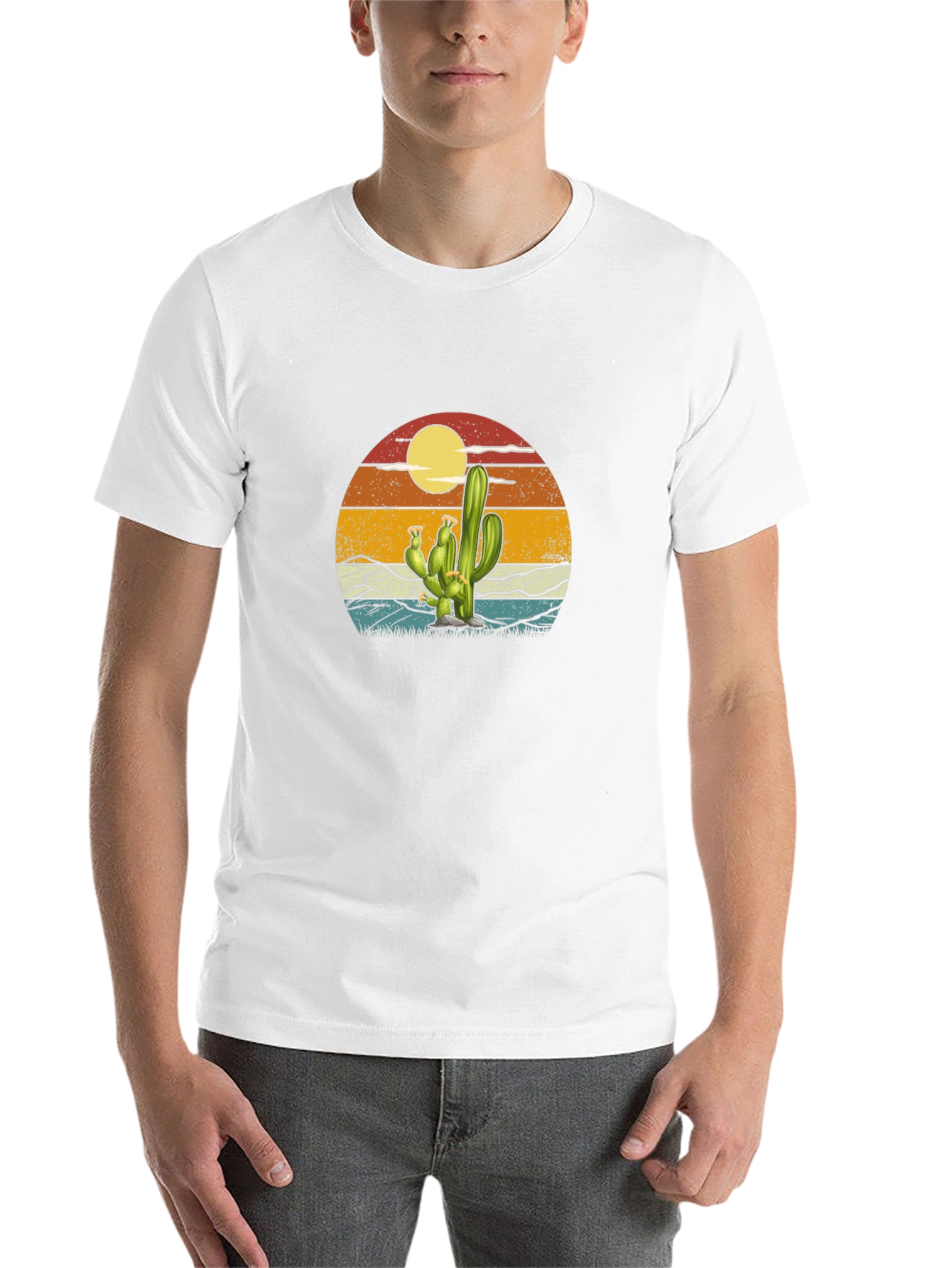 Black Cactus Sunset Graphic Tee - Desert Vibes view 14