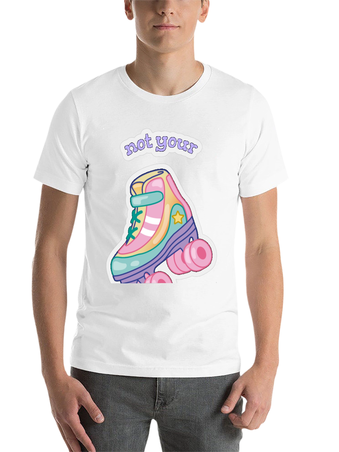 Black Retro Roller Skate T-Shirt - Not Your Skate! view 14