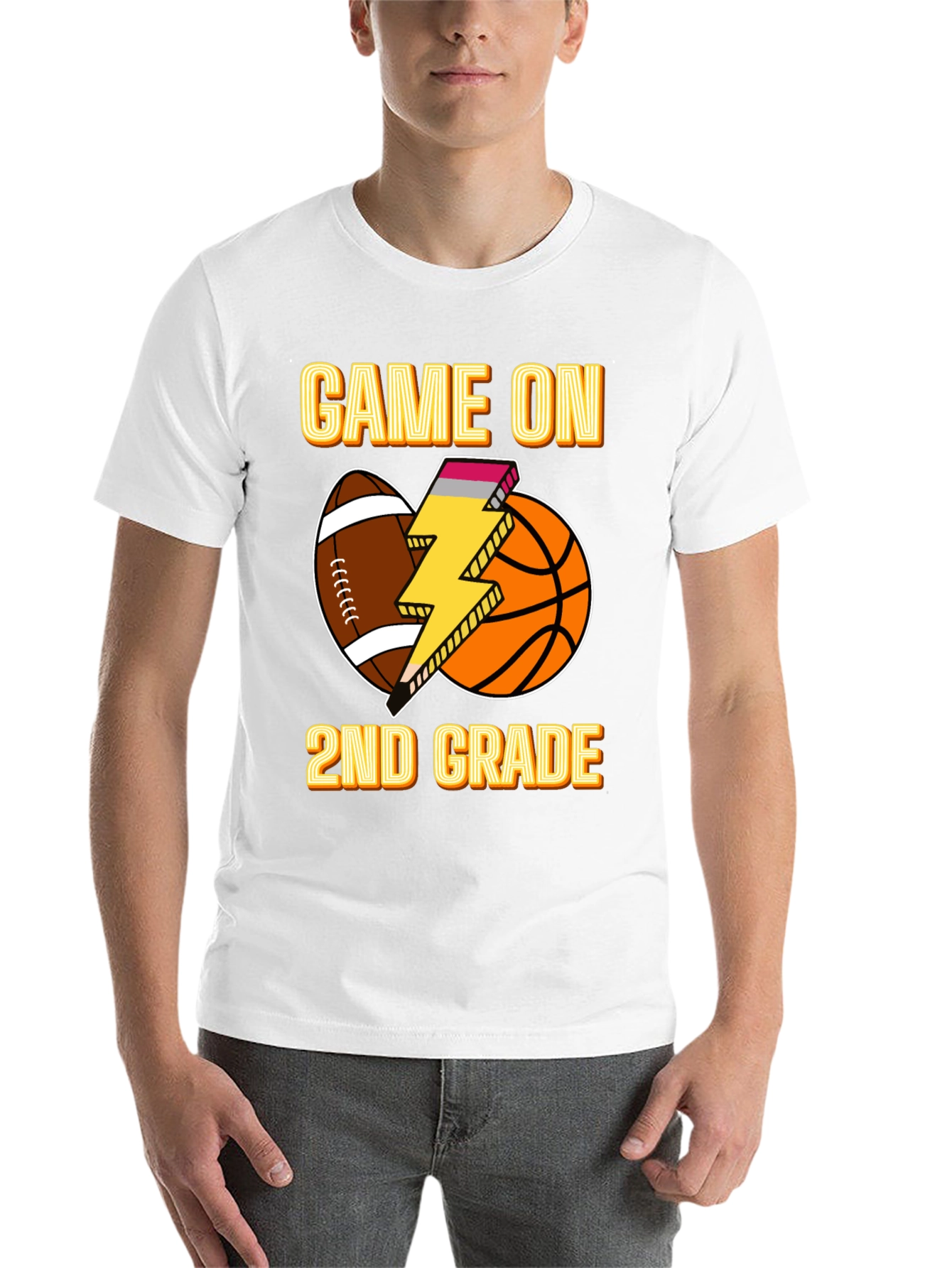 Black Game On 2nd Grade T-Shirt view 14