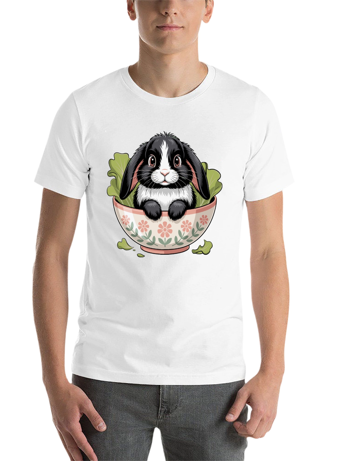Black Bunny in Bowl Graphic Tee view 14