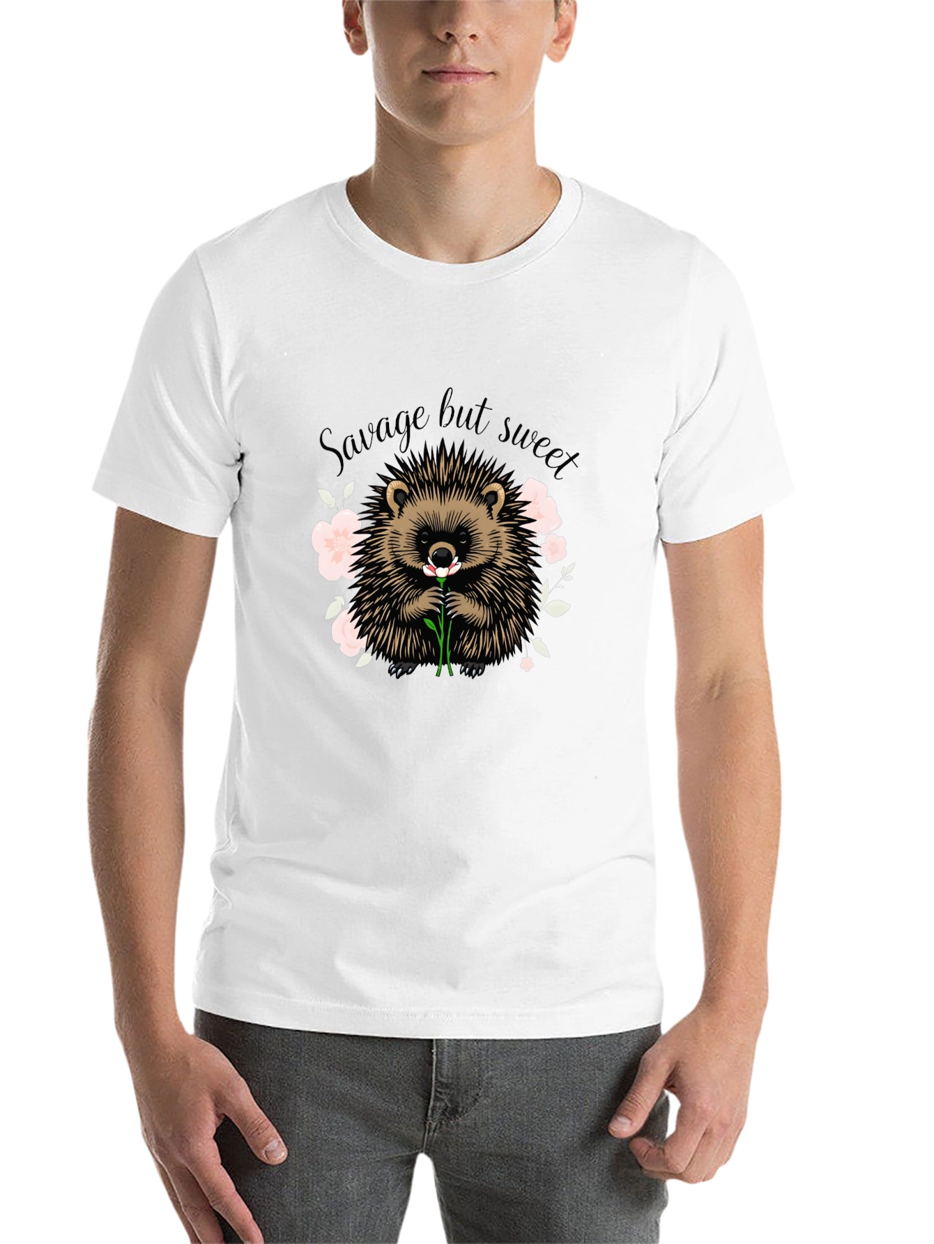 Black Savage But Sweet Hedgehog Graphic Tee view 14