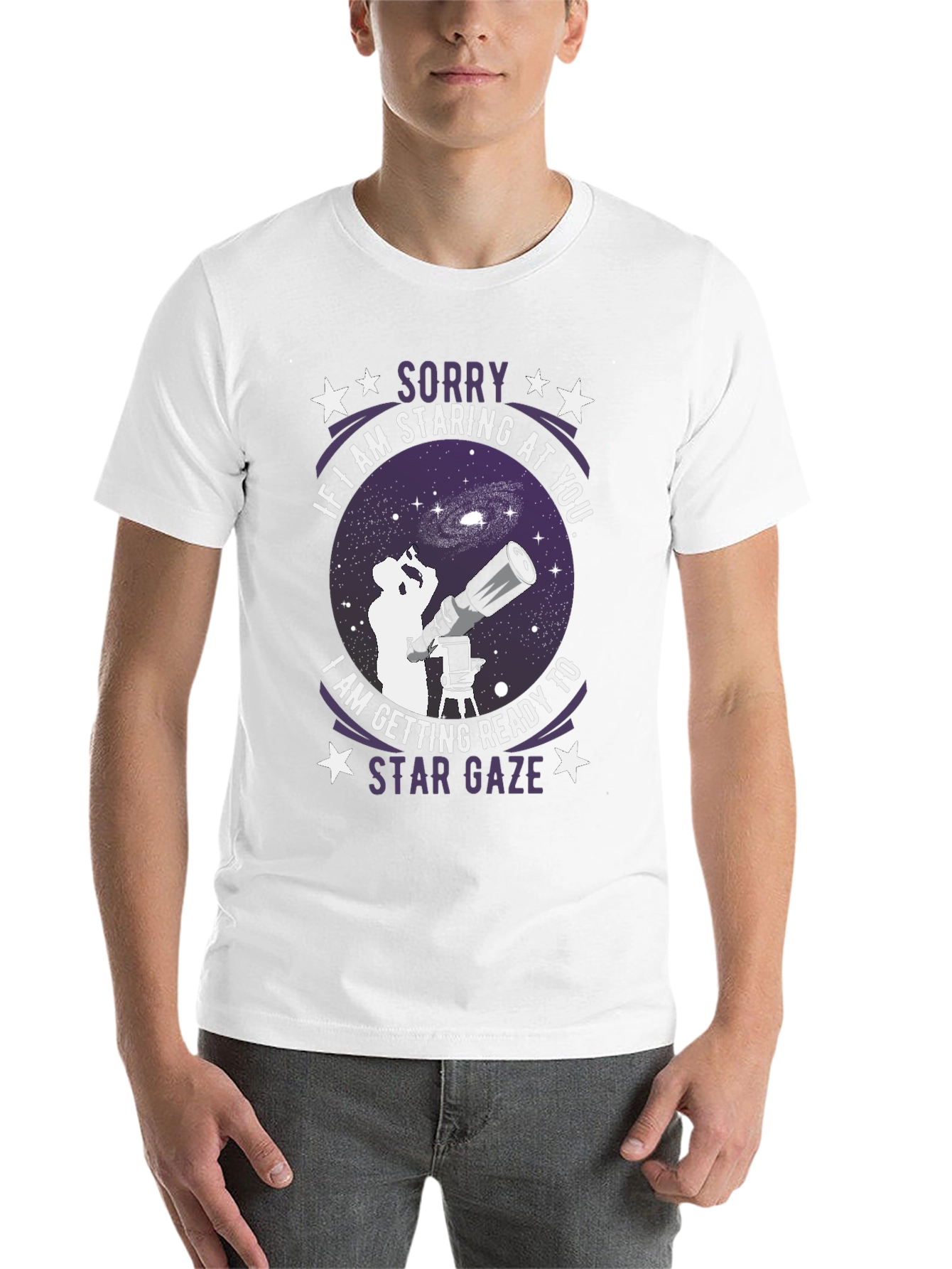 Black Star Gaze T-Shirt - Sorry If I'm Staring! view 14