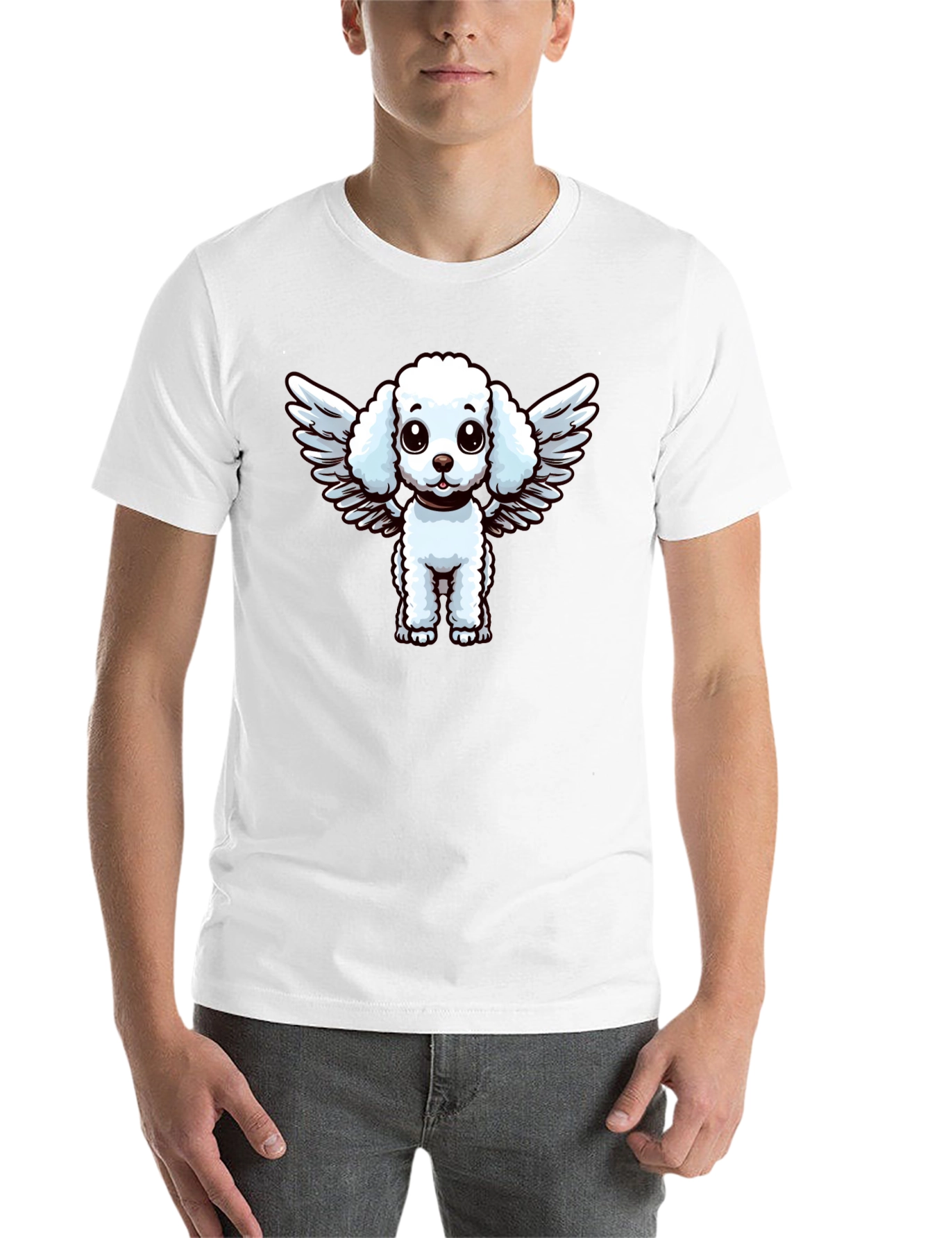Black Angel Poodle Graphic Tee - Unique Dog Lover Gift view 14