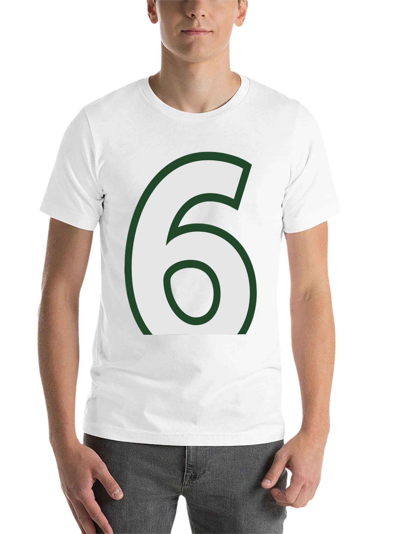 Black Number 6 Graphic Tee - Black Cotton Blend view 14
