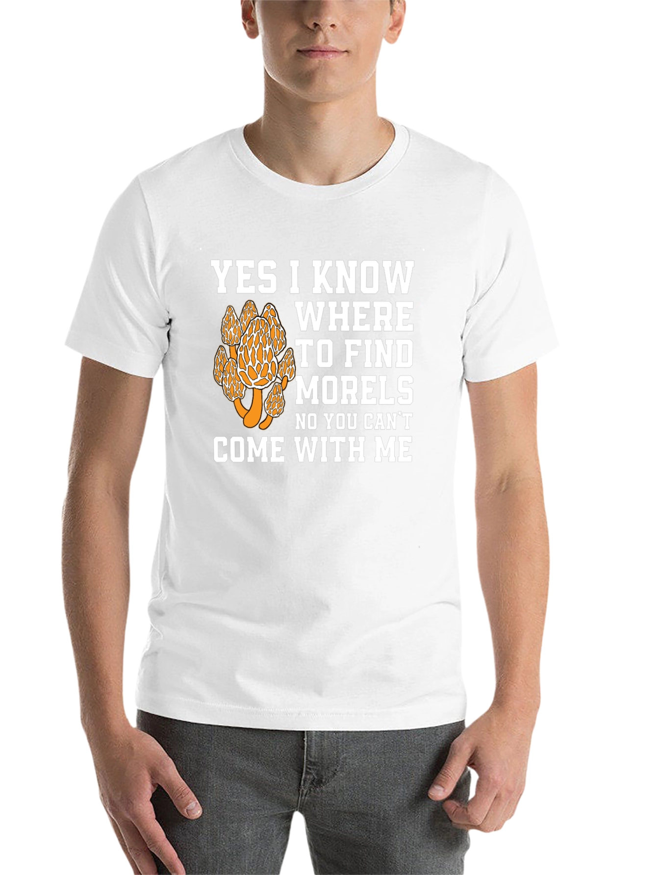 Black Morel Mushroom Hunting T-Shirt view 14