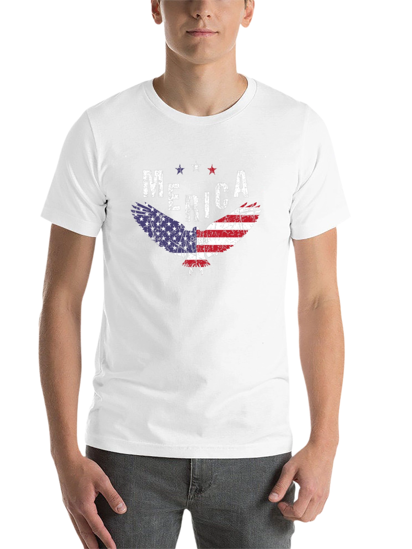 Black Patriotic Eagle 'Merica Graphic Tee view 14