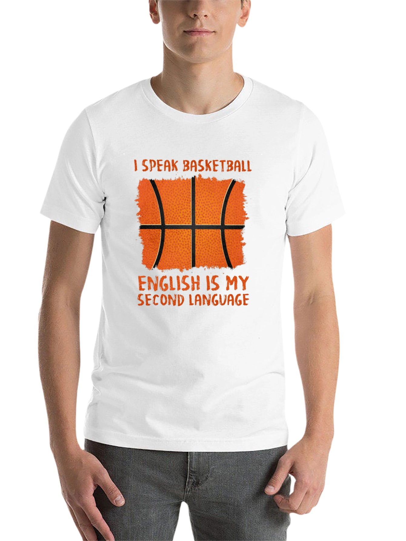 Black Basketball Second Language Graphic T-Shirt view 14