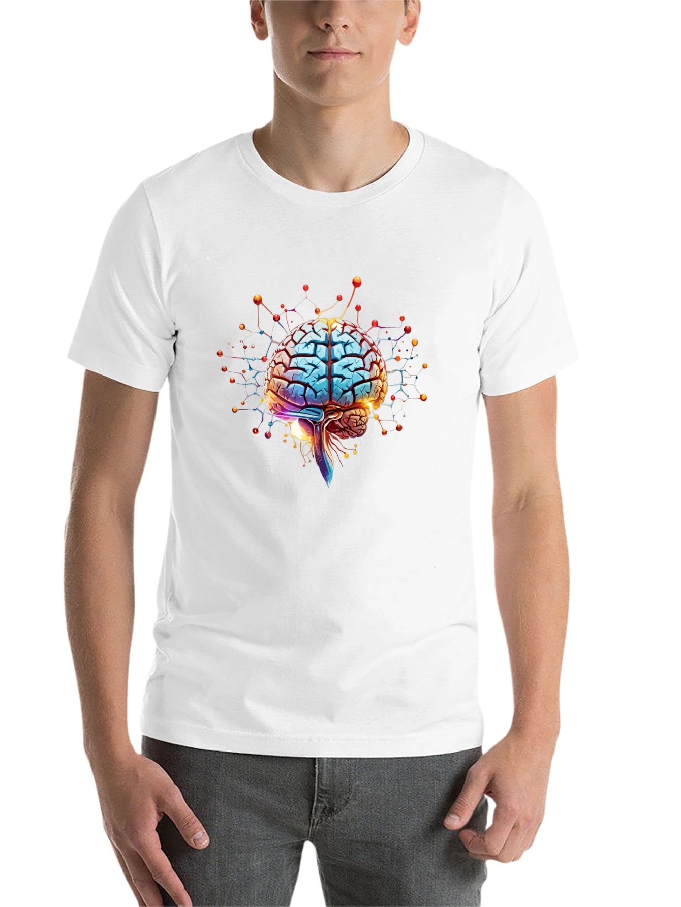 Black Brain Network Graphic Tee view 14