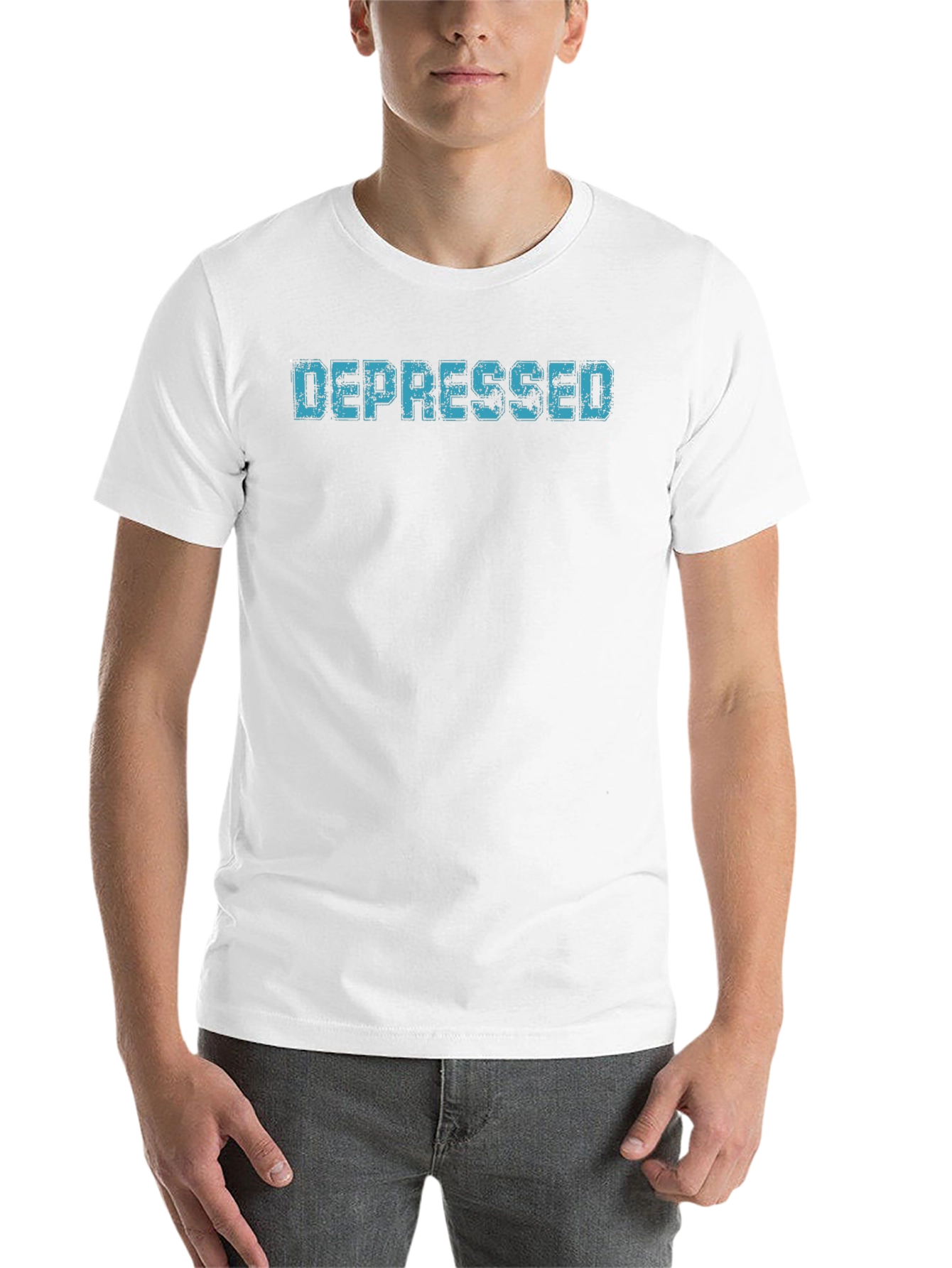 Black Depressed Graphic Print T-Shirt view 14