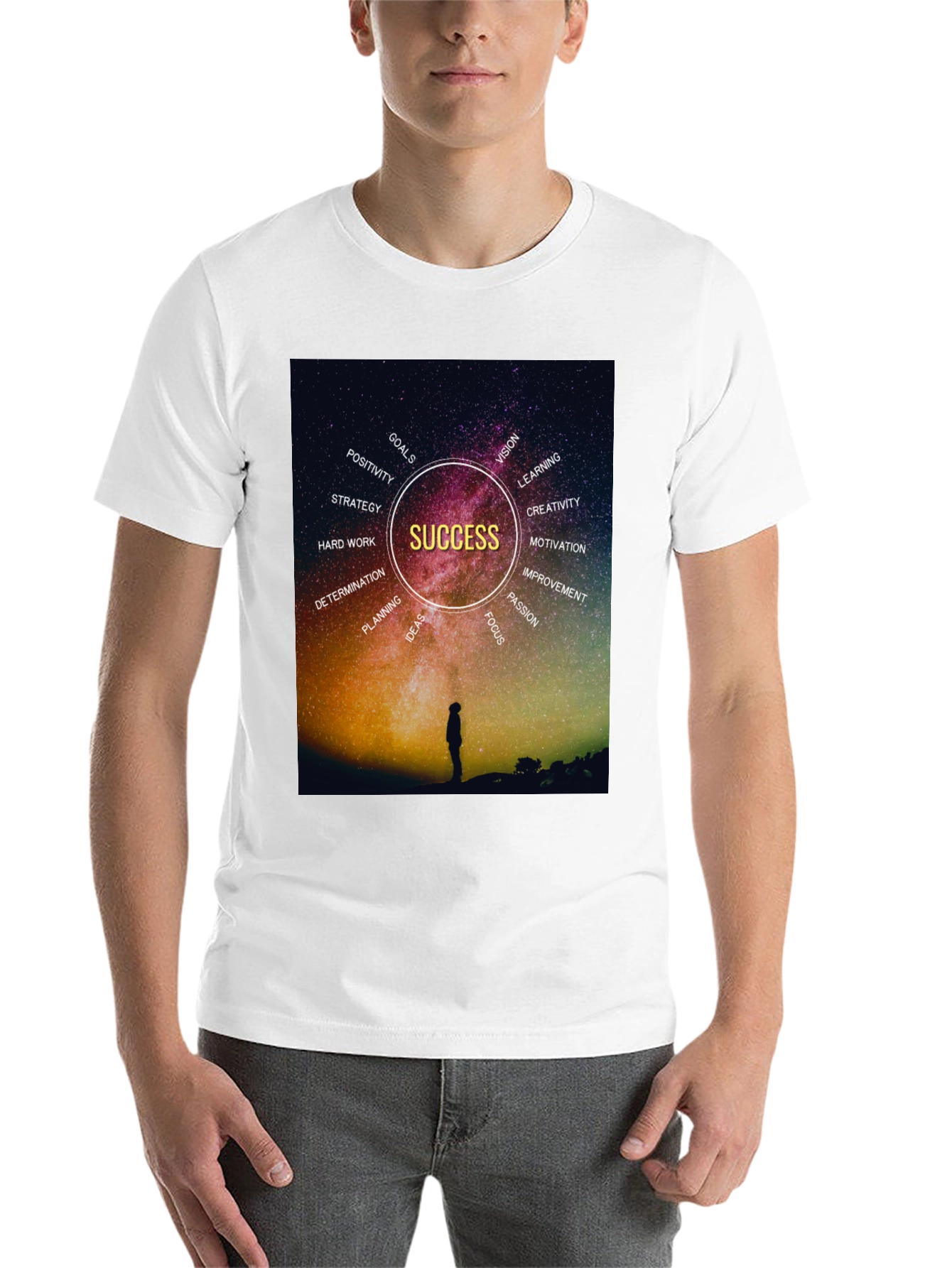 Black Success Motivational Graphic Tee view 14