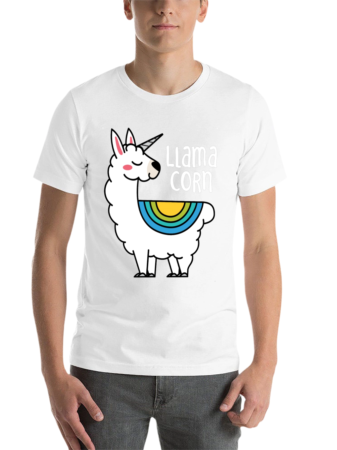 Black Llama Corn Black T-Shirt view 14